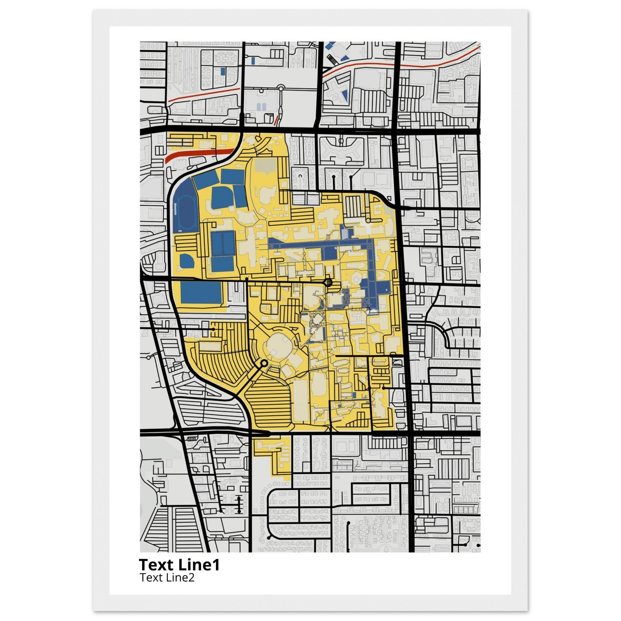 university of nevada las vegas campus map poster