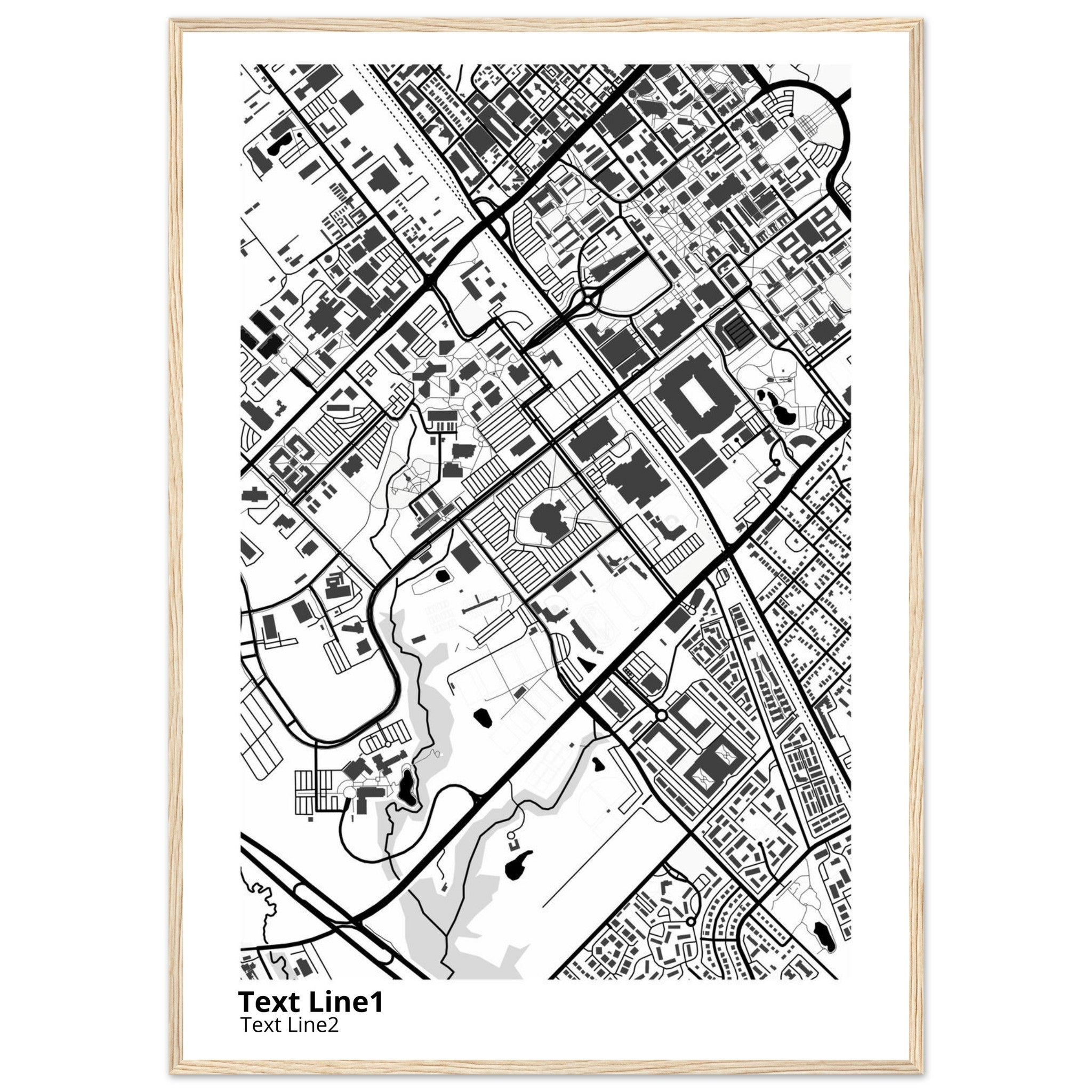 Texas A&M University (College Station) Campus Poster | Graduation Gift - Ink And Atlas