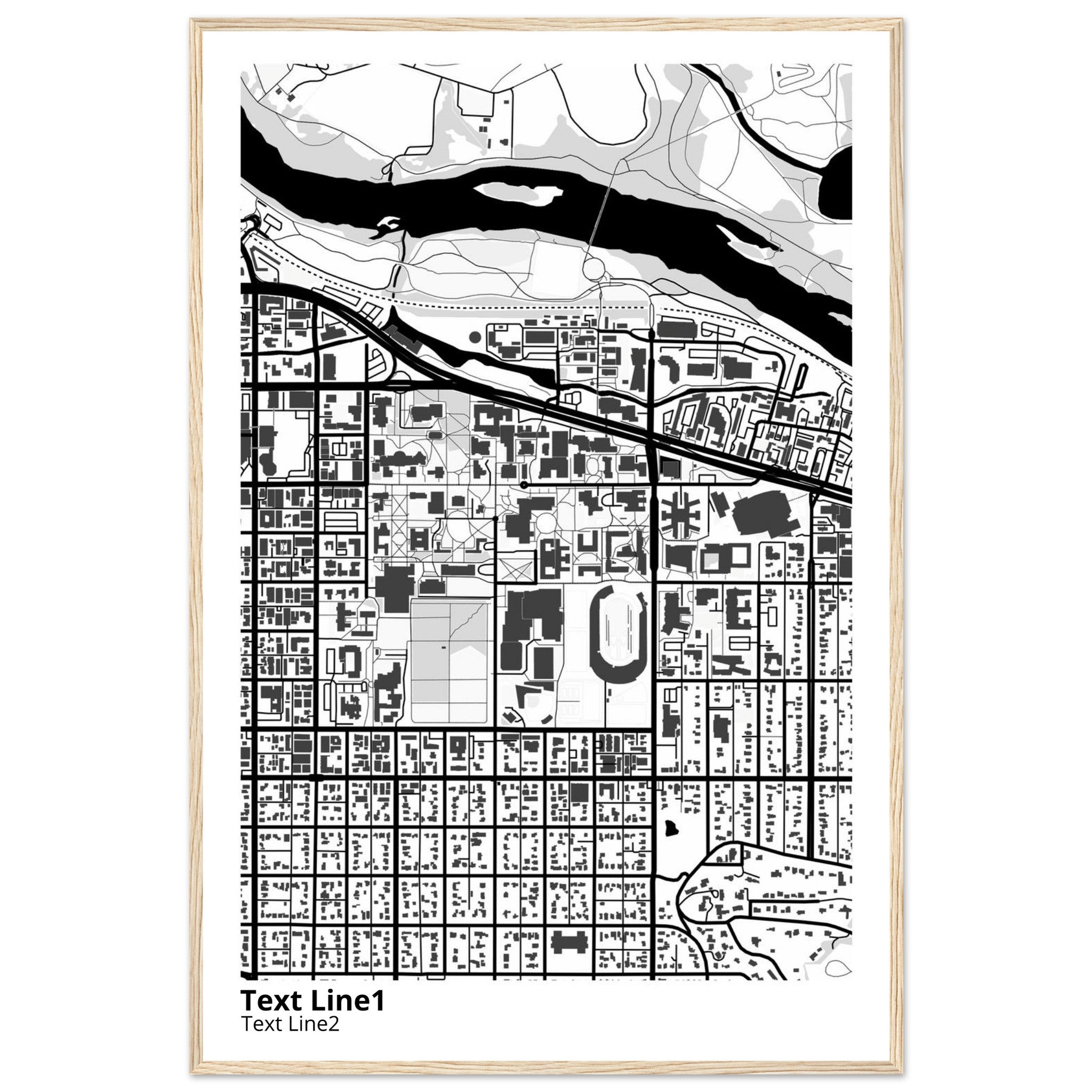 University of Oregon Campus Map Poster | Graduation Gift - Ink And Atlas