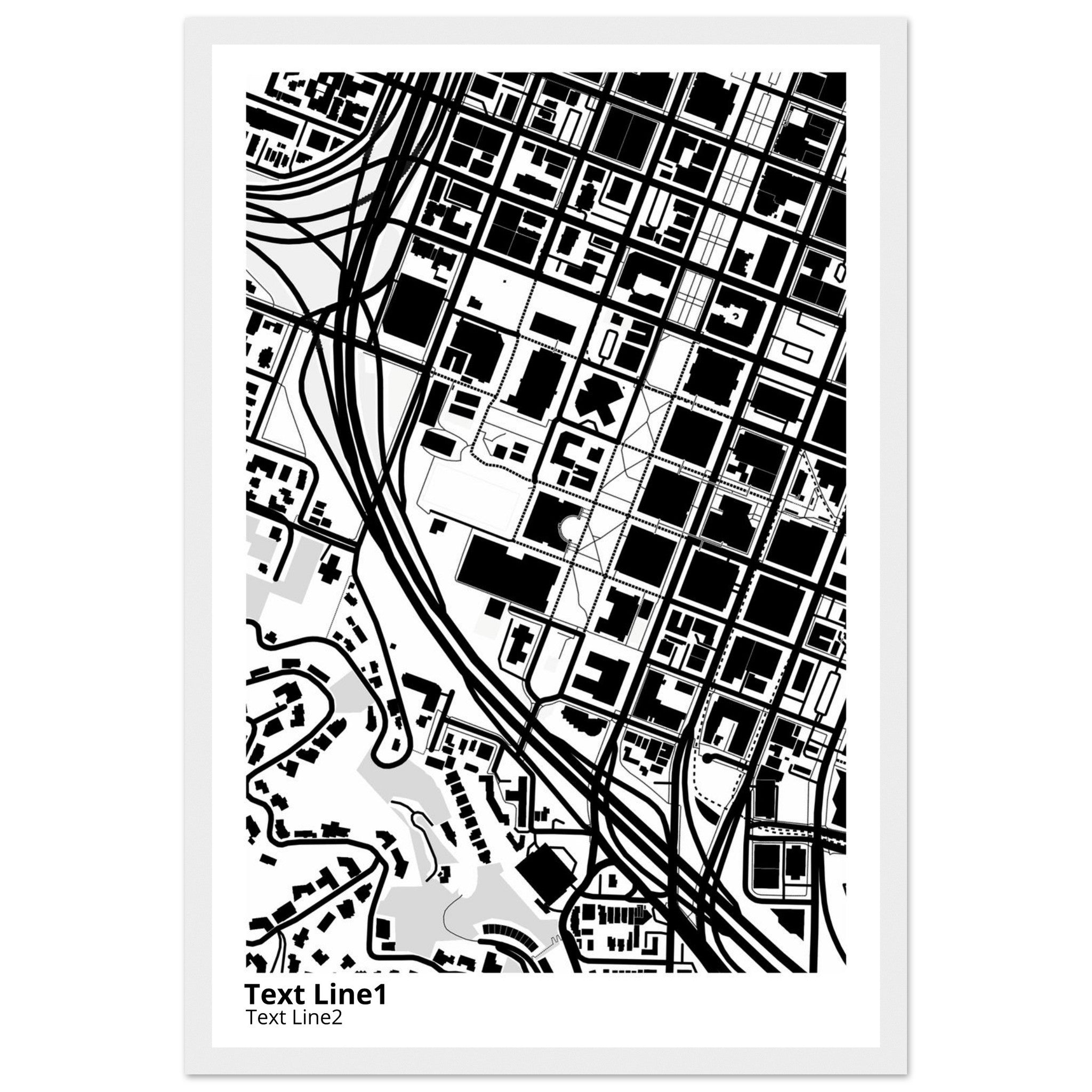 Portland State University Campus Map Poster | Graduation Gift - Ink And Atlas
