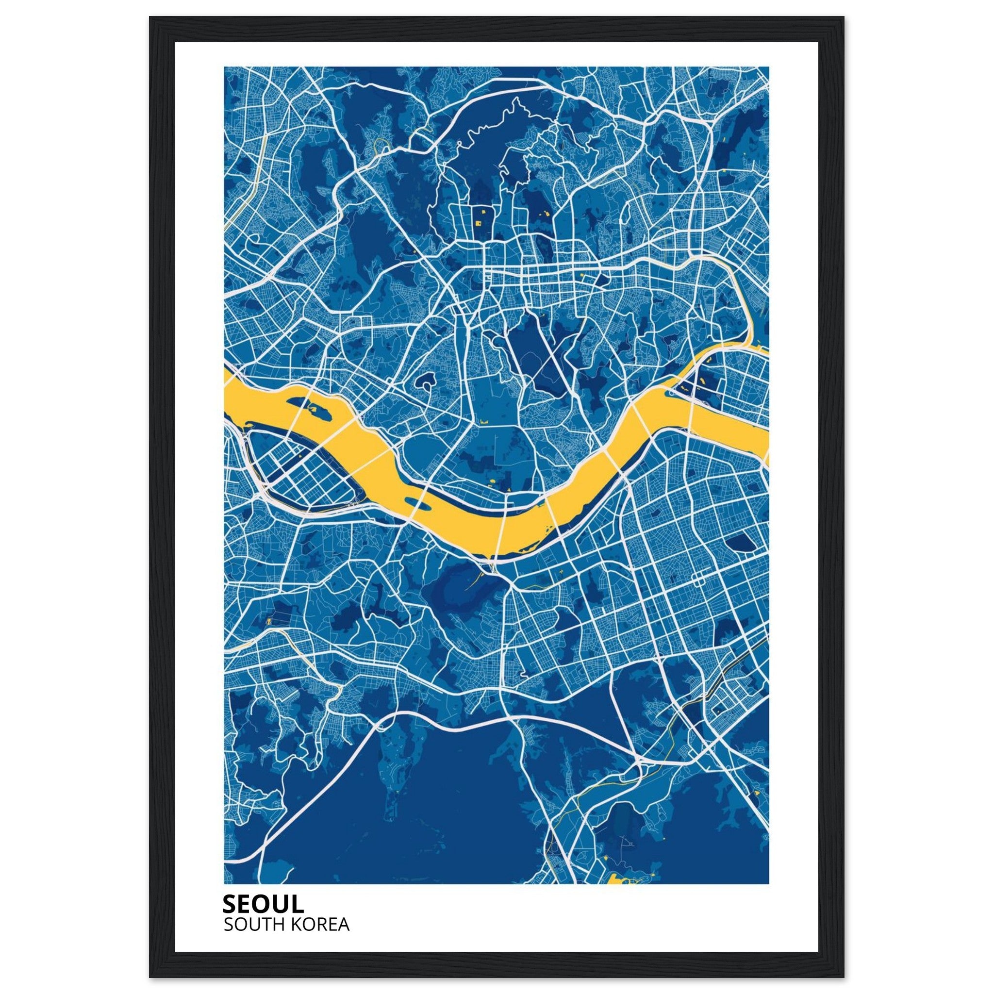 Seoul South Korea City Map Poster | Custom Map Art Print - Ink And Atlas