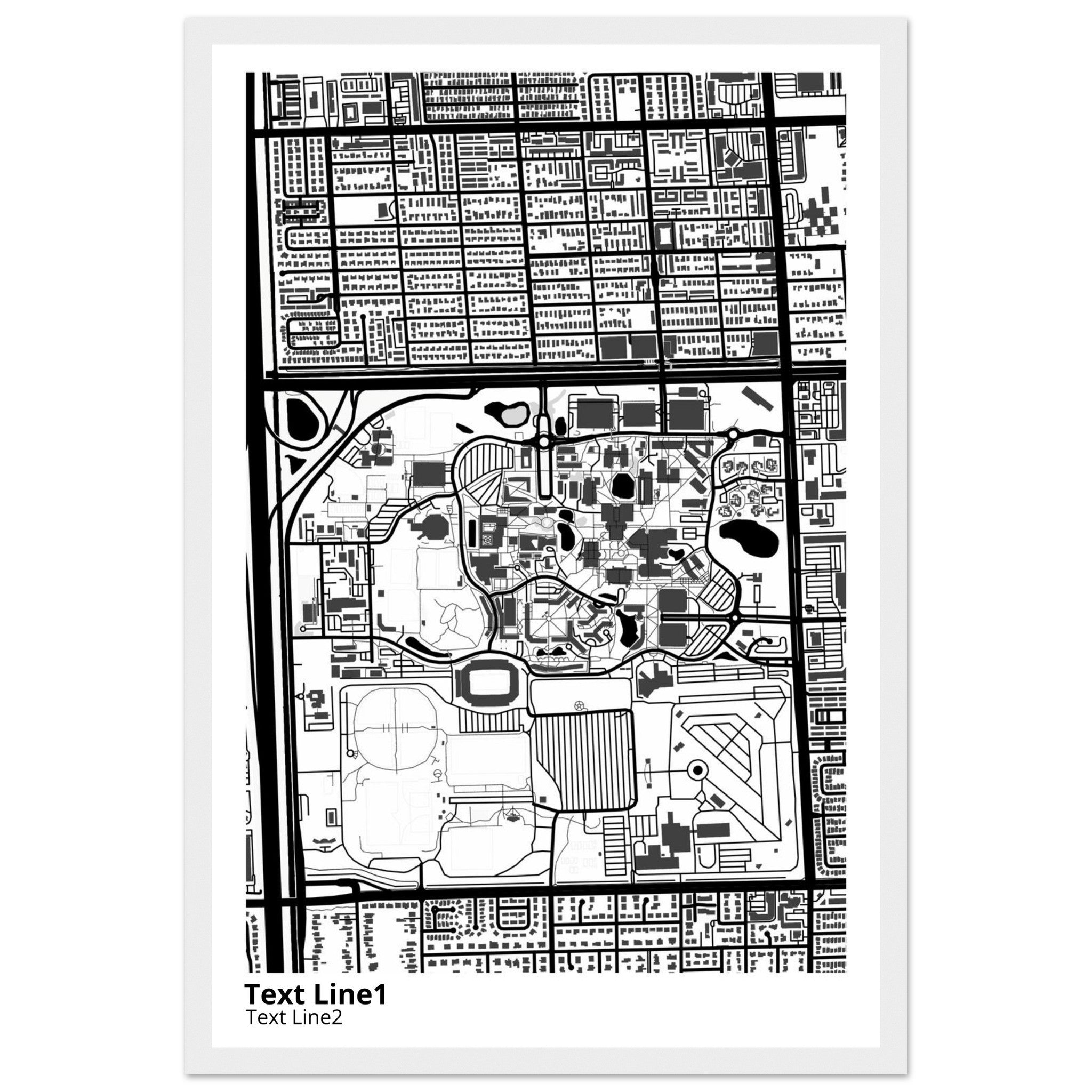 florida international university campus map poster