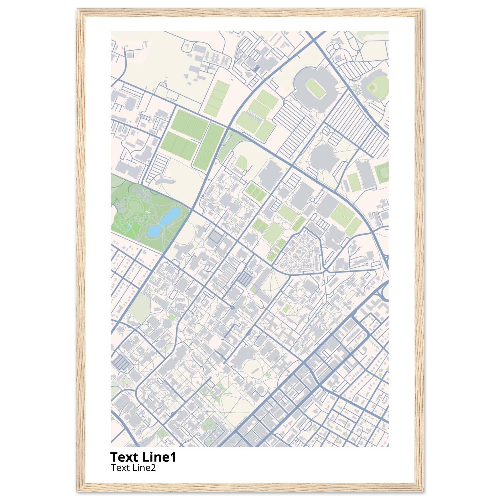 Pennsylvania State University Campus Map Poster | Graduation Gift - Ink And Atlas