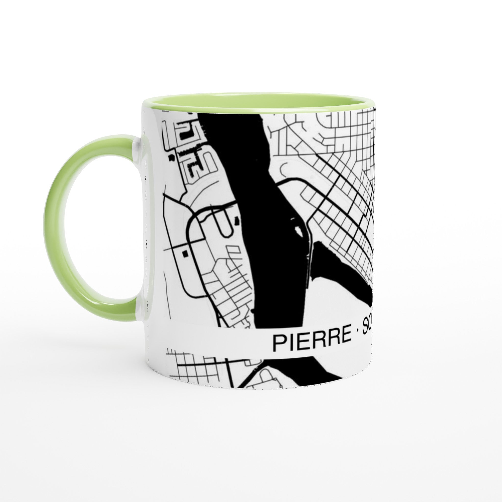 Pierre South Dakota Modern City Map Mug (11oz) - Ink And Atlas
