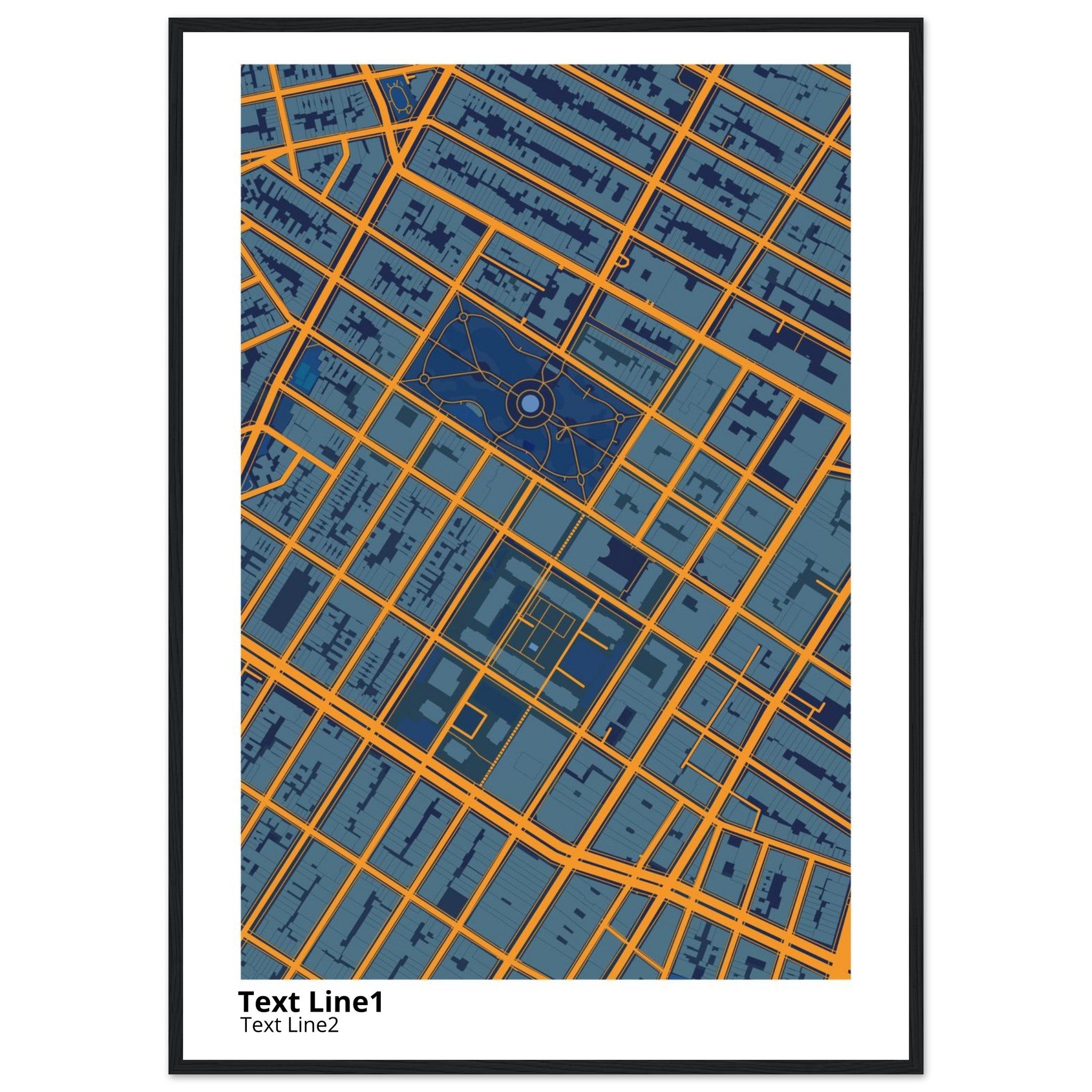 new york university campus map poster