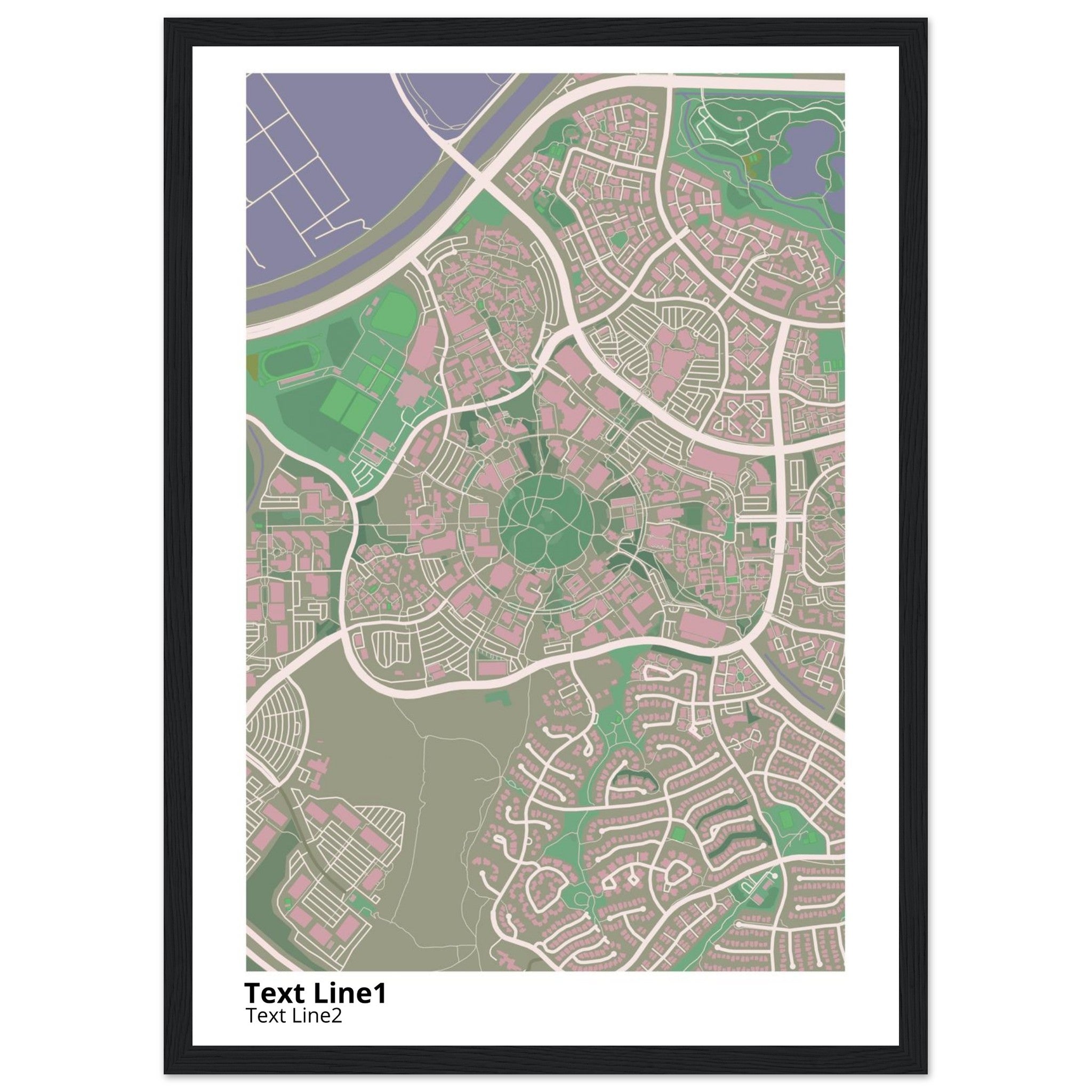 university of california irvine campus map poster