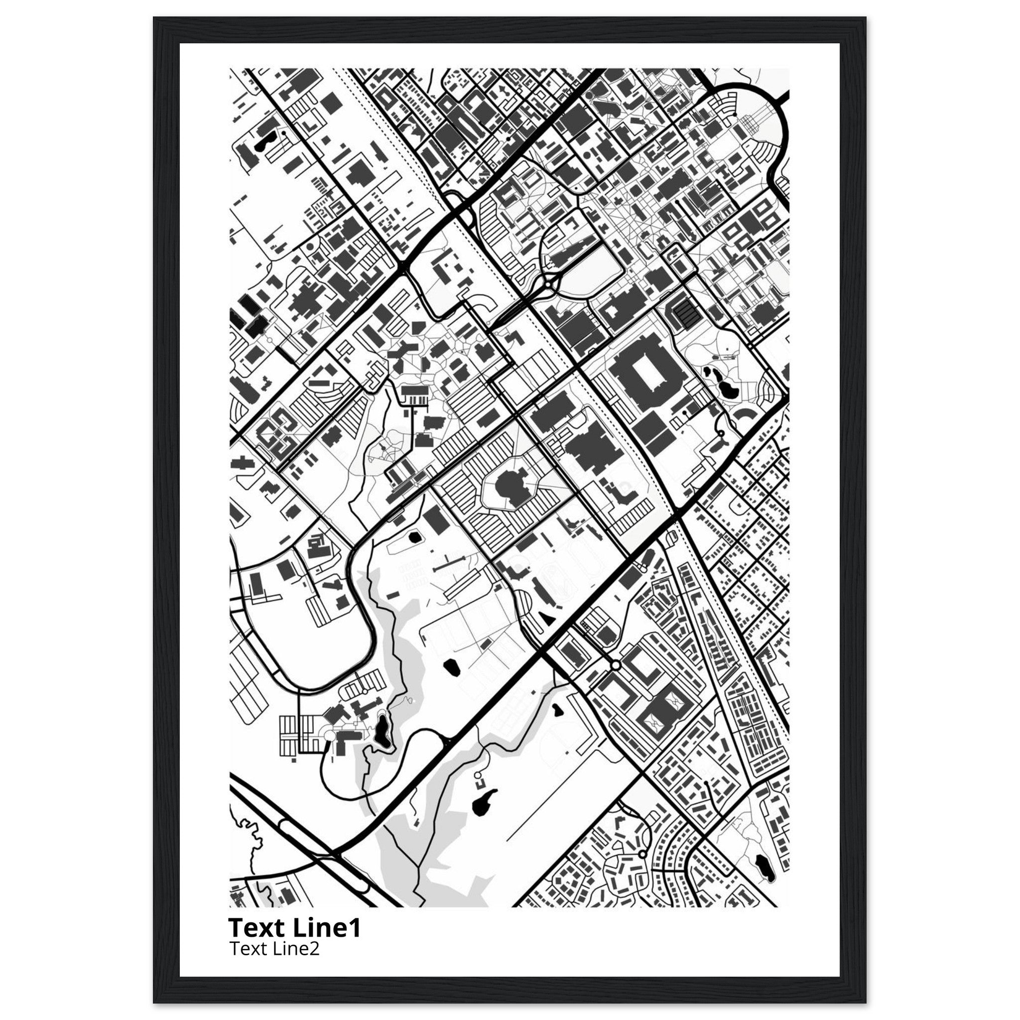 Texas A&M University (College Station) Campus Poster | Graduation Gift - Ink And Atlas