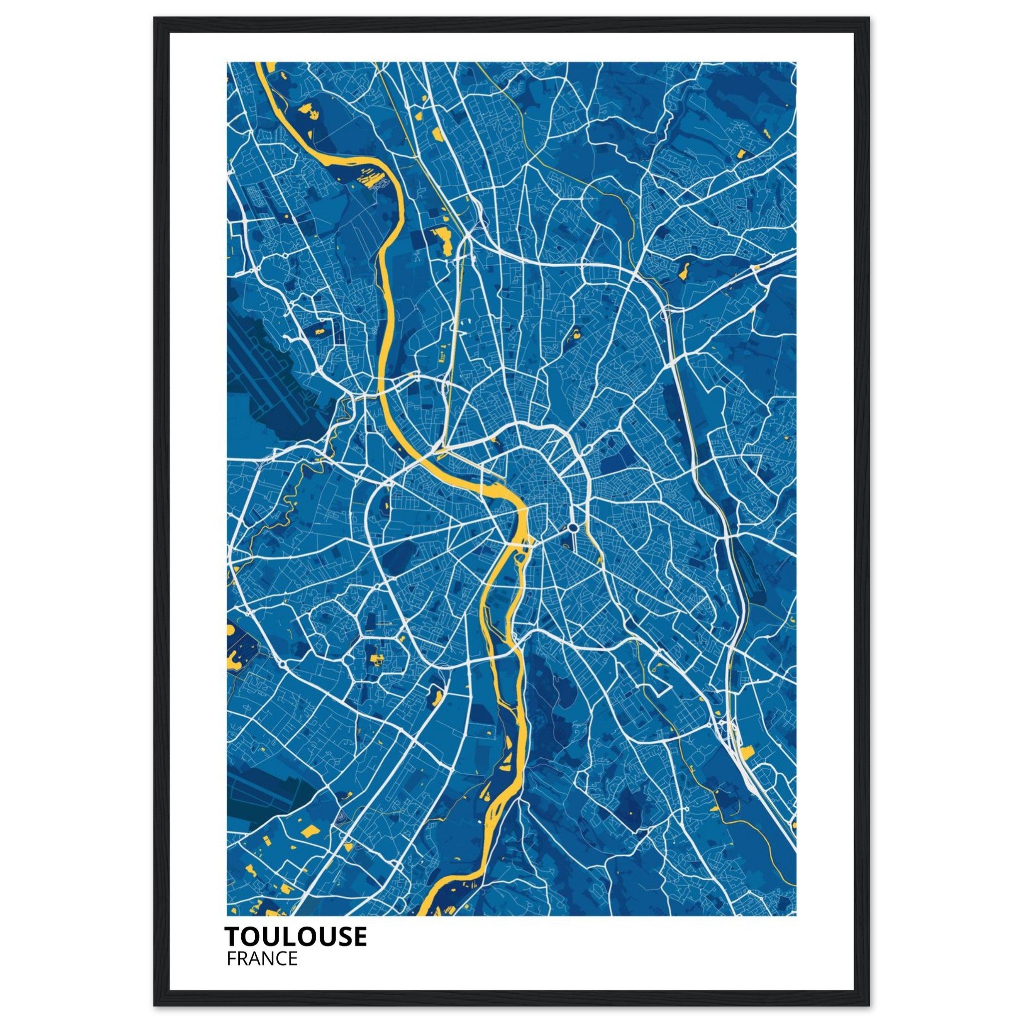 Toulouse France City Map Poster | Custom Map Art Print - Ink And Atlas