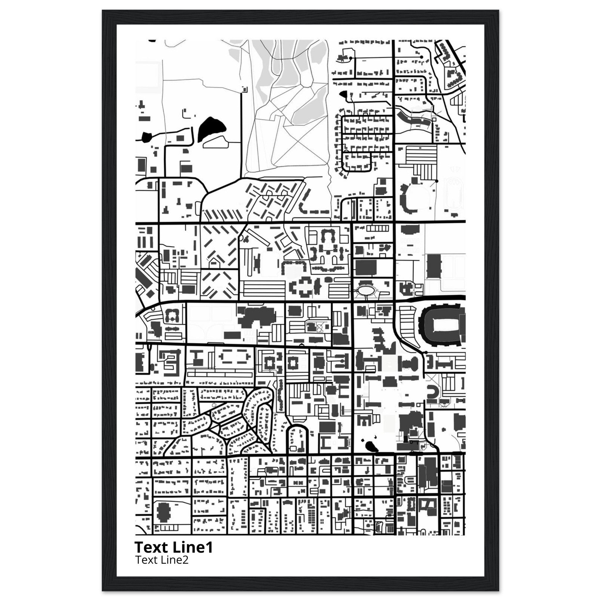Oklahoma State University Campus Map Poster | Graduation Gift - Ink And Atlas