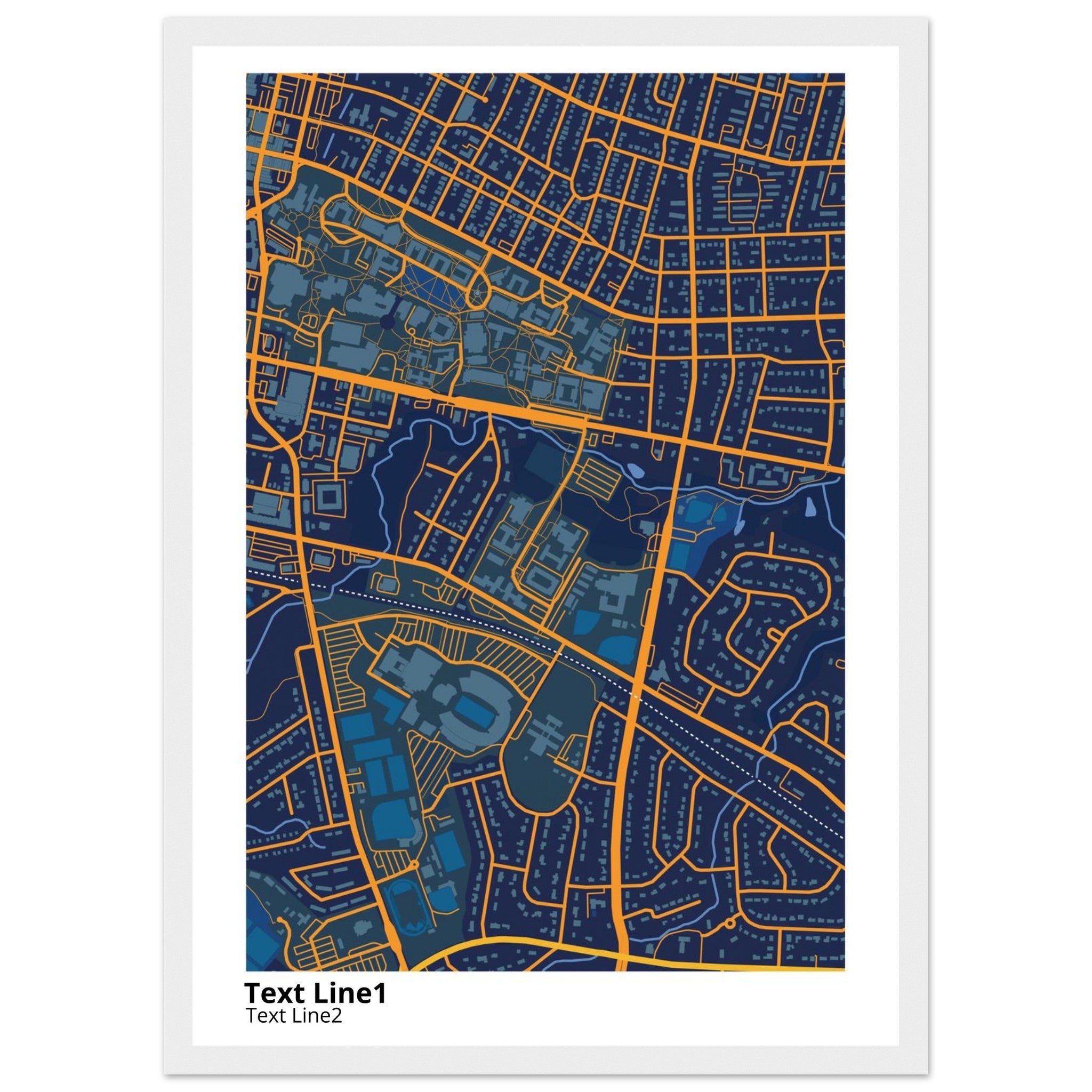 East Carolina University NC Campus Map Poster | Graduation Gift - Ink And Atlas