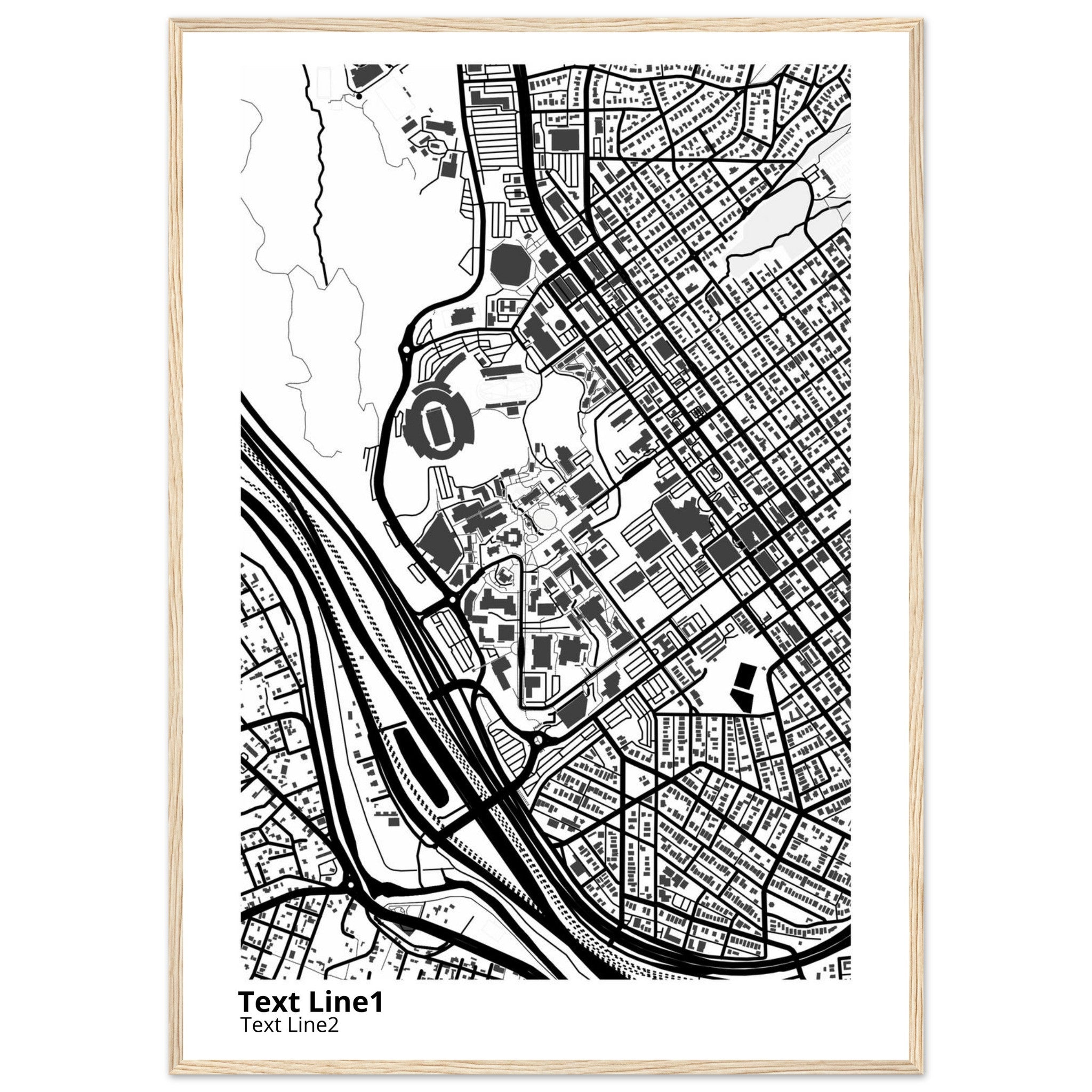 The University of Texas at El Paso Campus Map Poster | Graduation Gift - Ink And Atlas