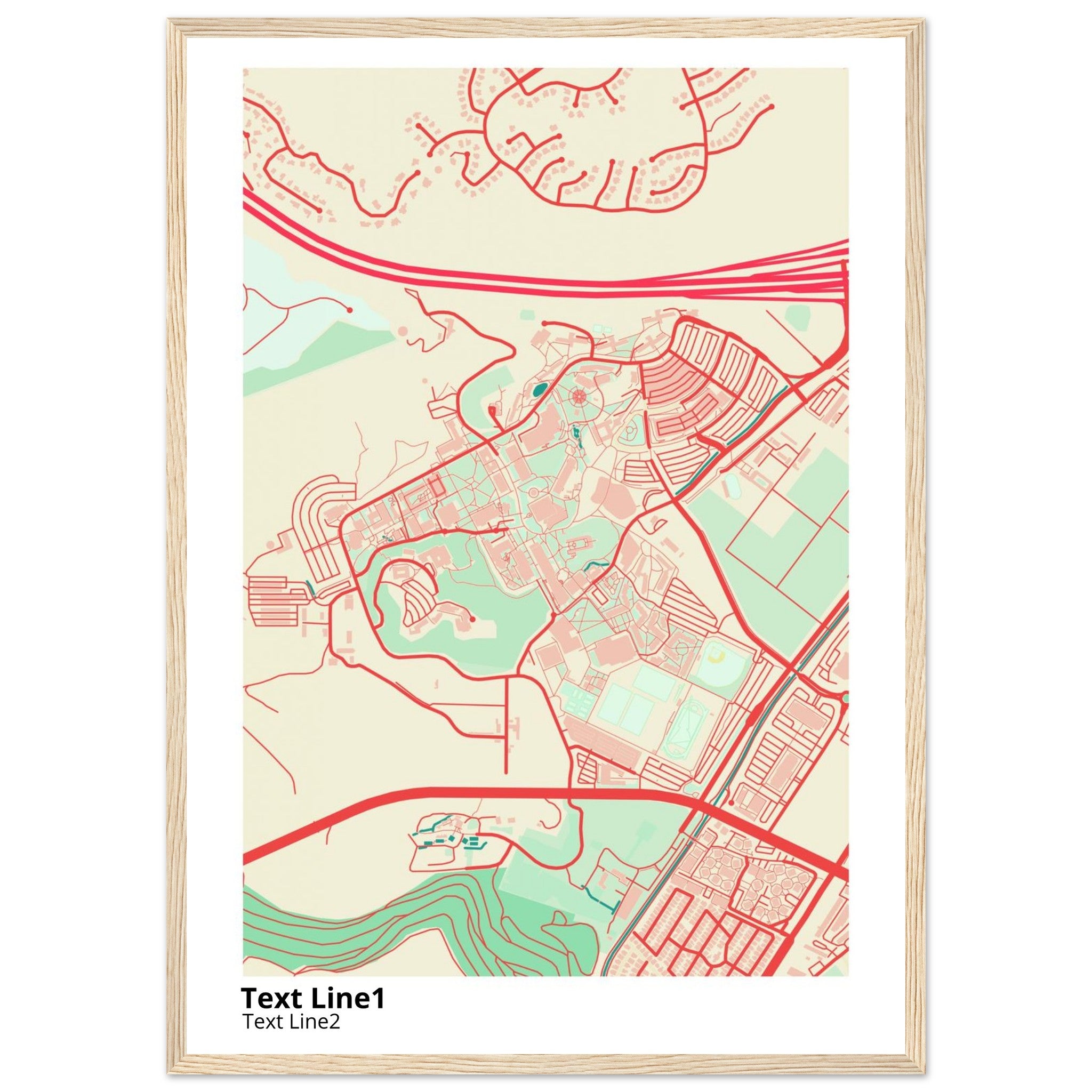 california state polytechnic university campus map poster