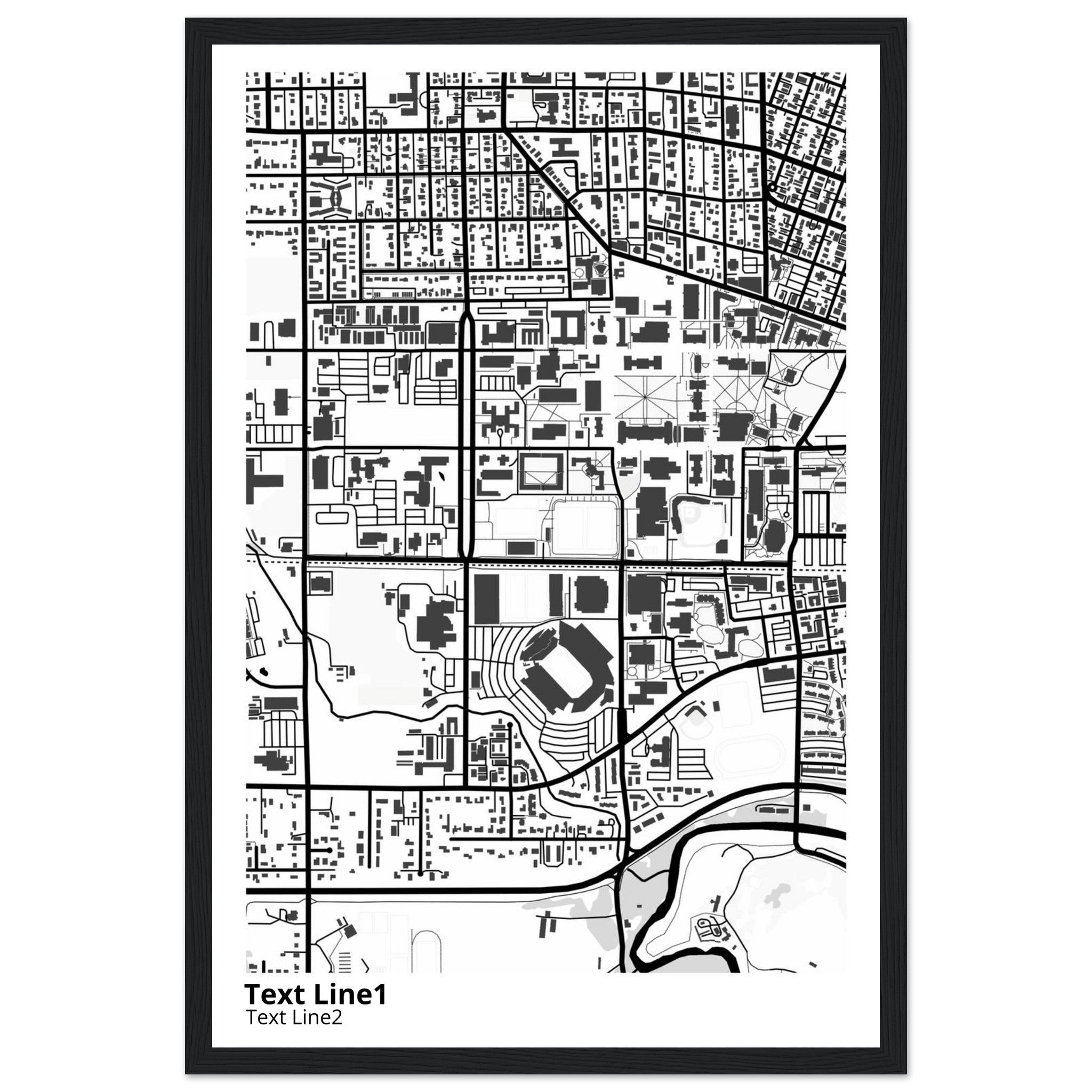 Oregon State University Campus Map Poster | Graduation Gift - Ink And Atlas