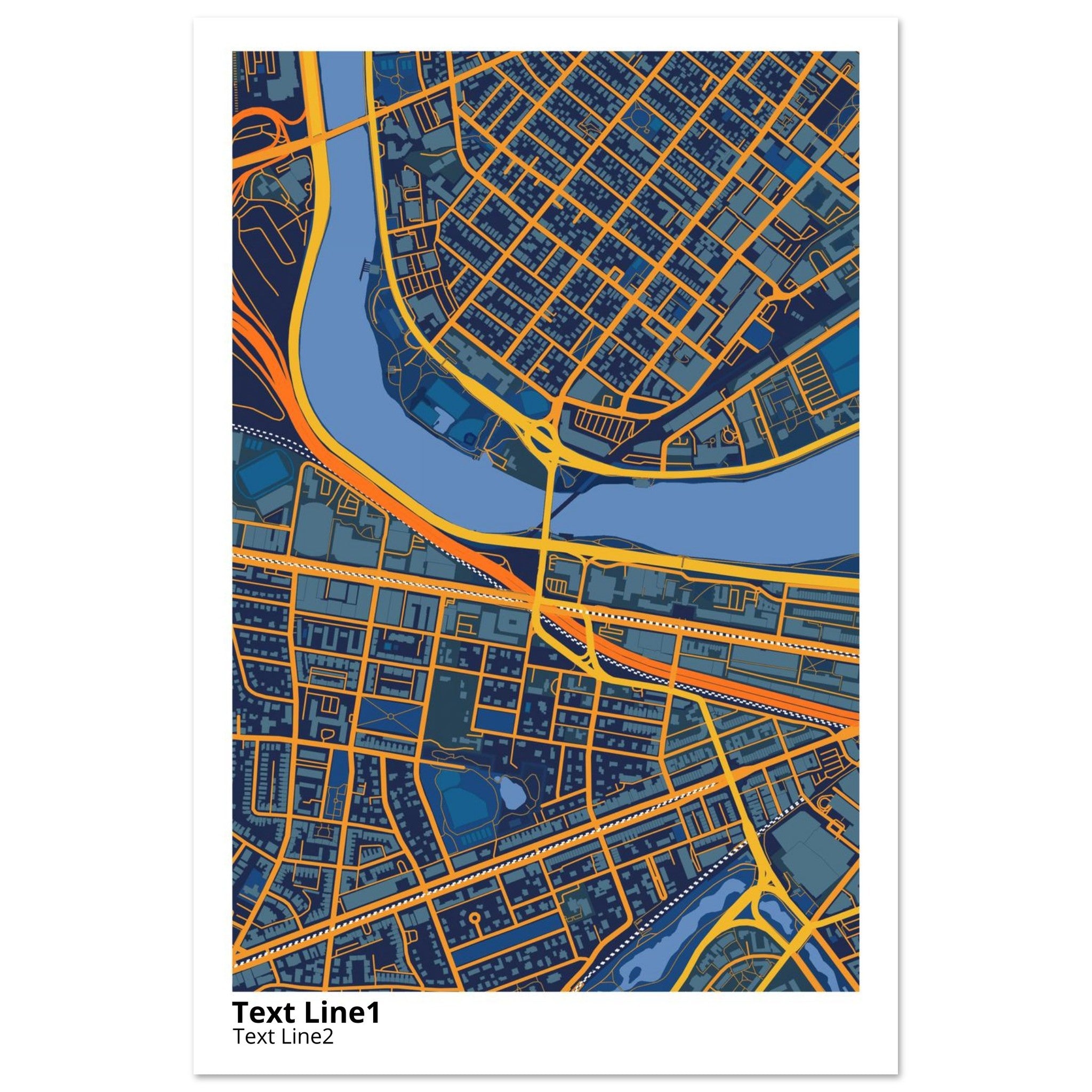 boston university campus map poster