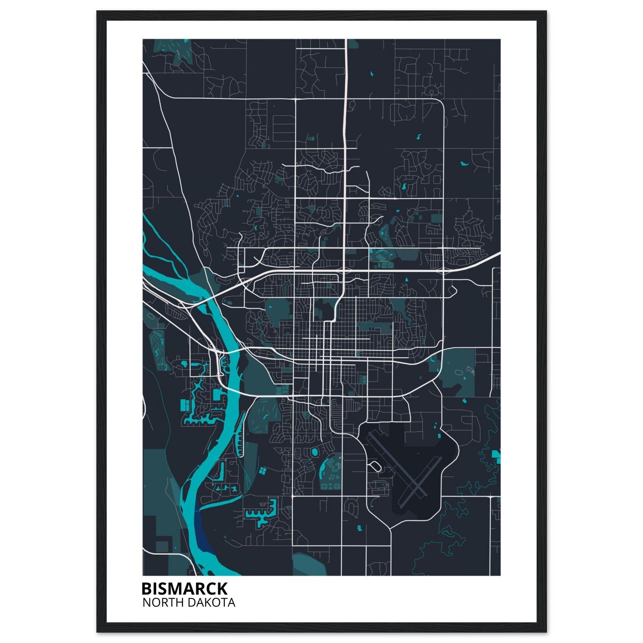 bismark map poster print