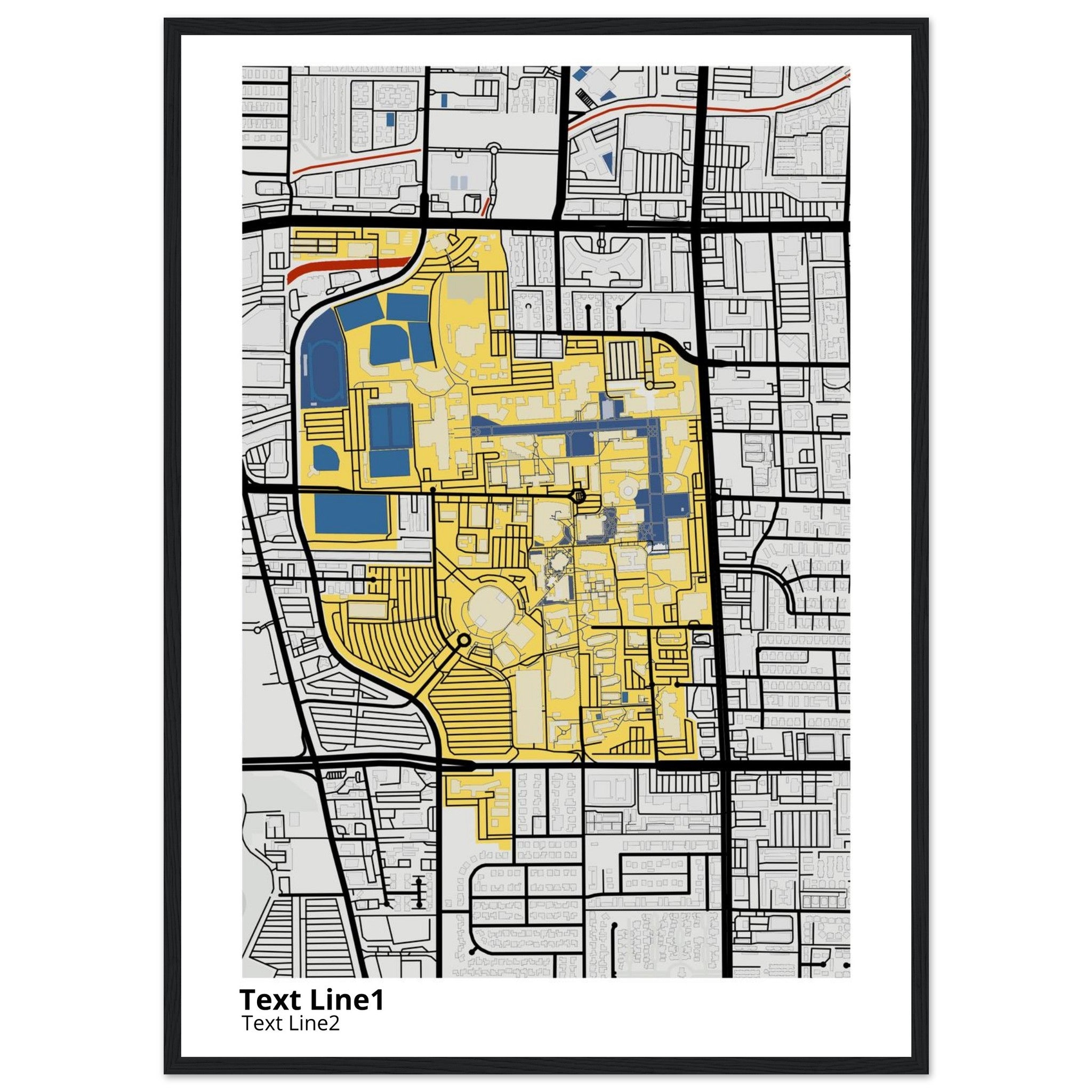 university of nevada las vegas campus map poster