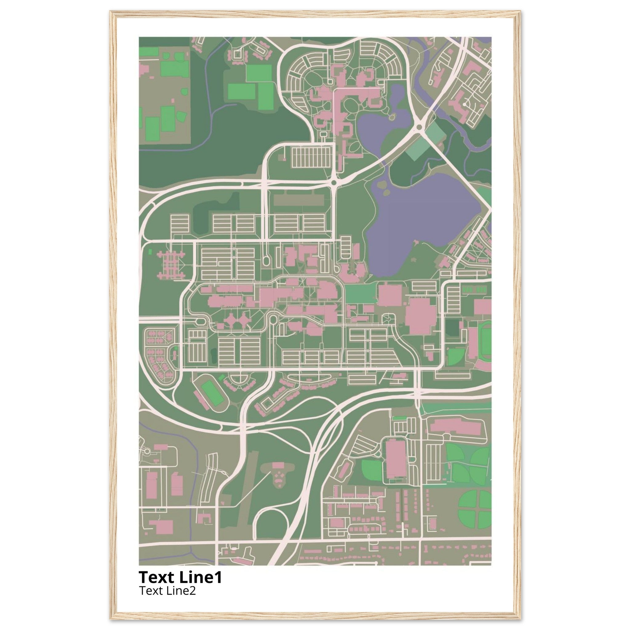 university at buffalo campus map poster