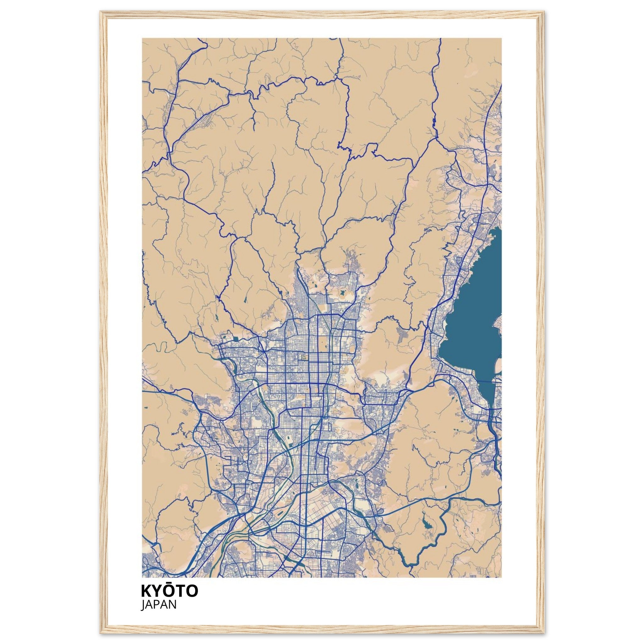 Kyoto Japan City Map Poster | Custom Map Art Print - Ink And Atlas