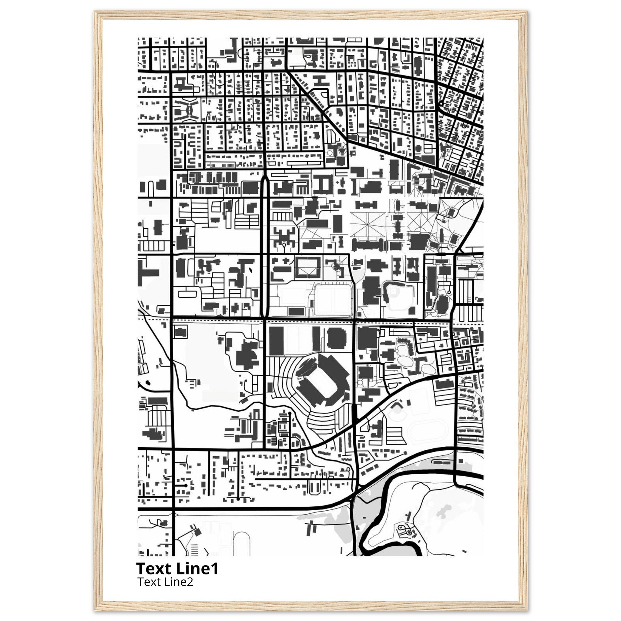 Oregon State University Campus Map Poster | Graduation Gift - Ink And Atlas