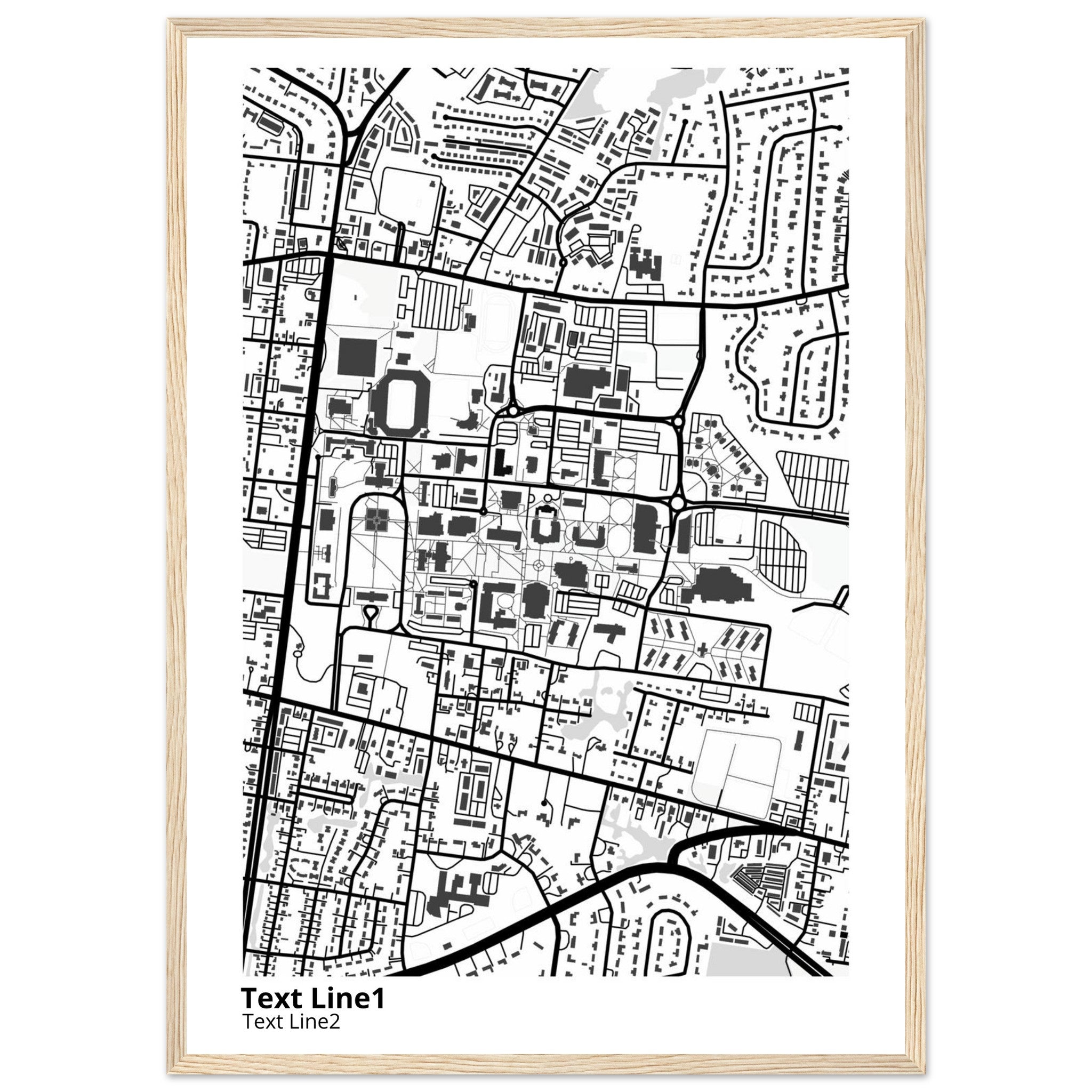 Middle Tennessee State University Campus Map Poster | Graduation Gift - Ink And Atlas