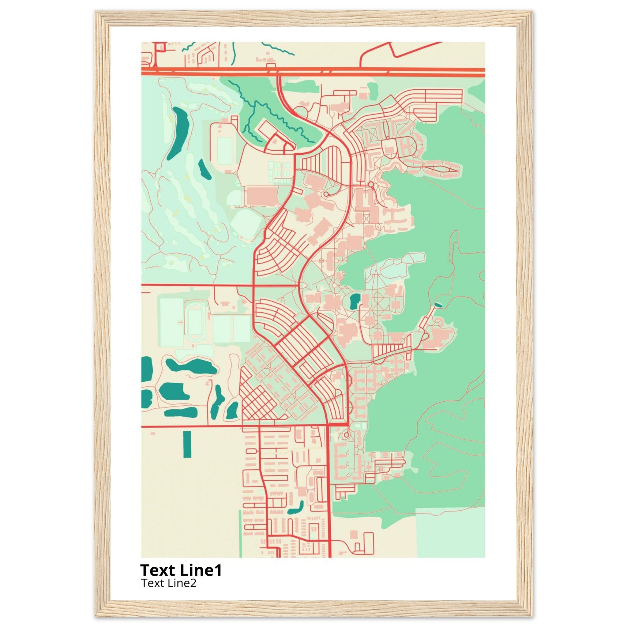 grand valley state university campus map poster