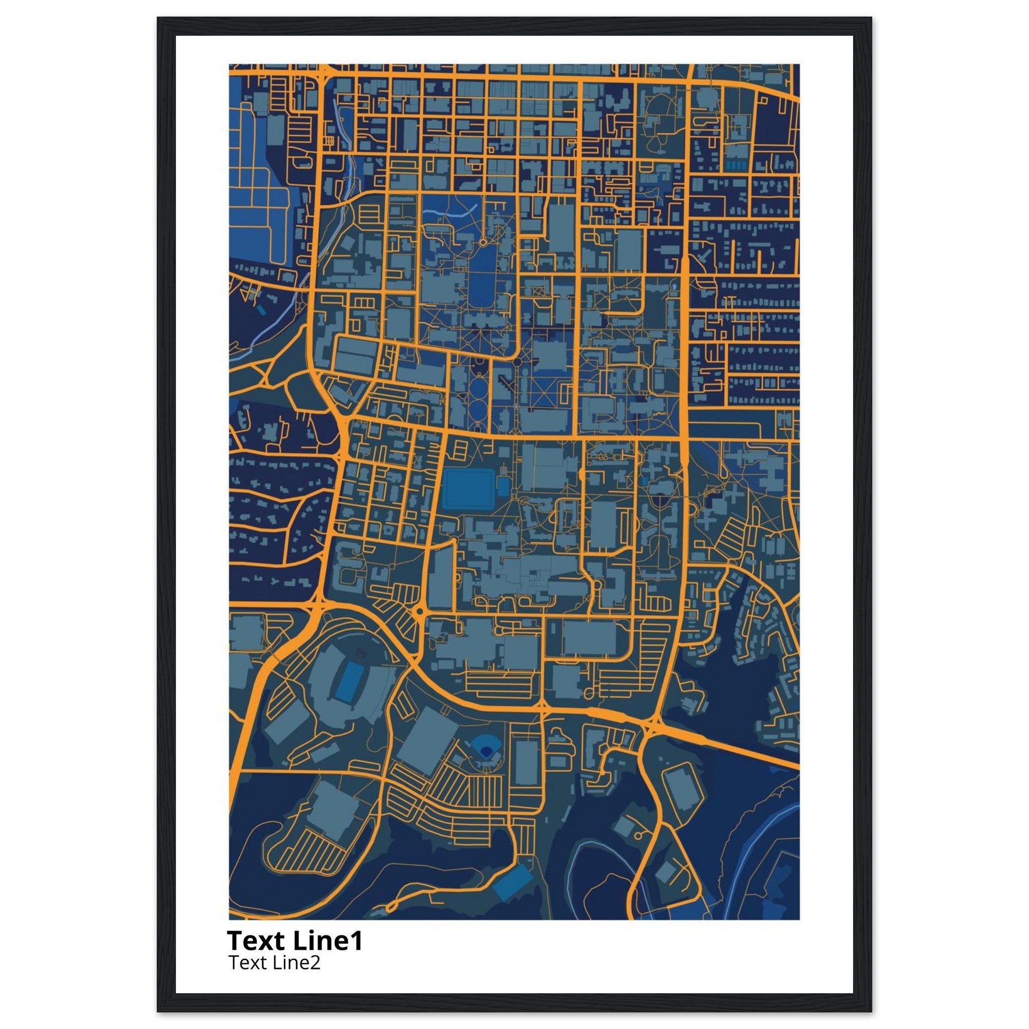 university of missouri columbia campus map poster
