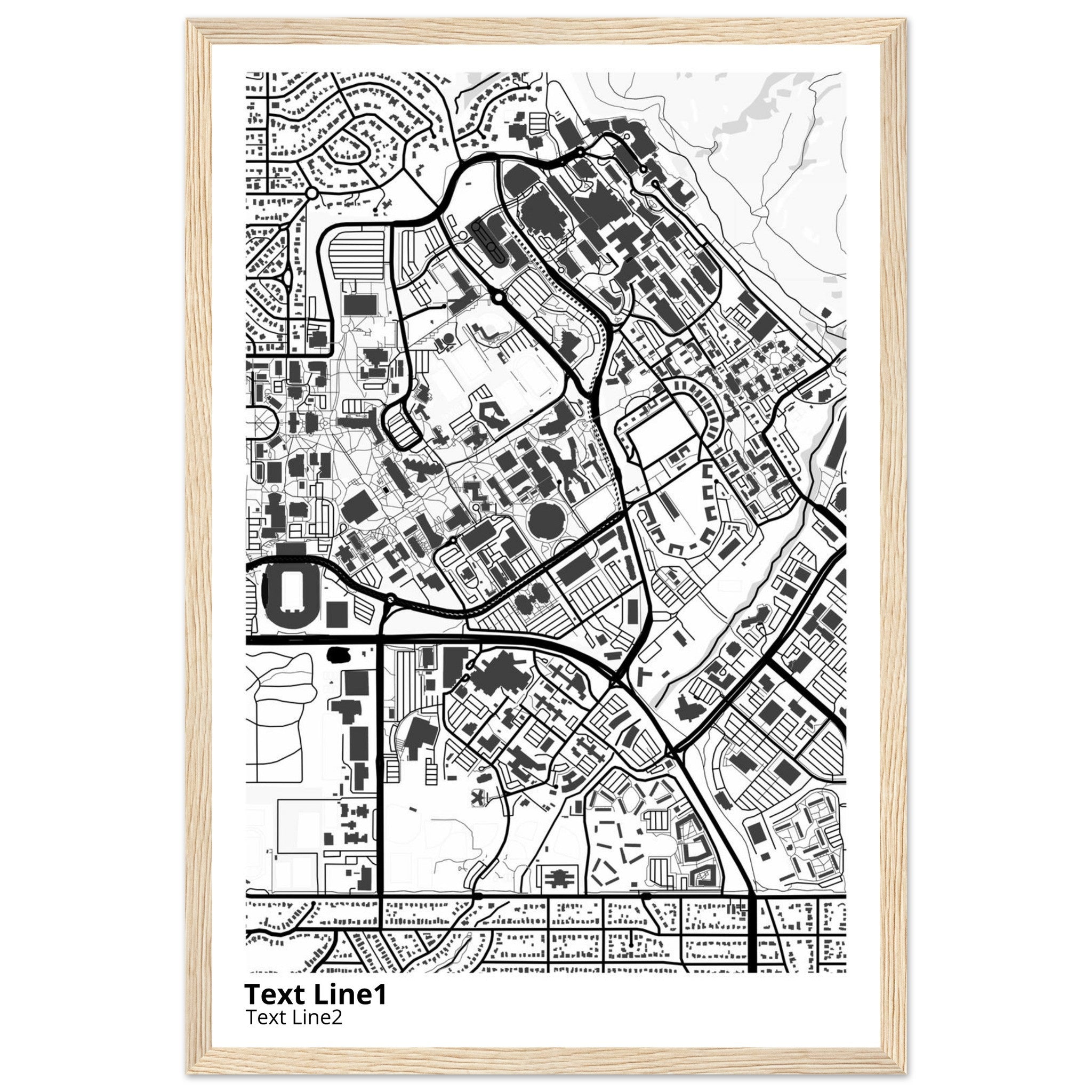 University of Utah Campus Map Poster | Graduation Gift - Ink And Atlas
