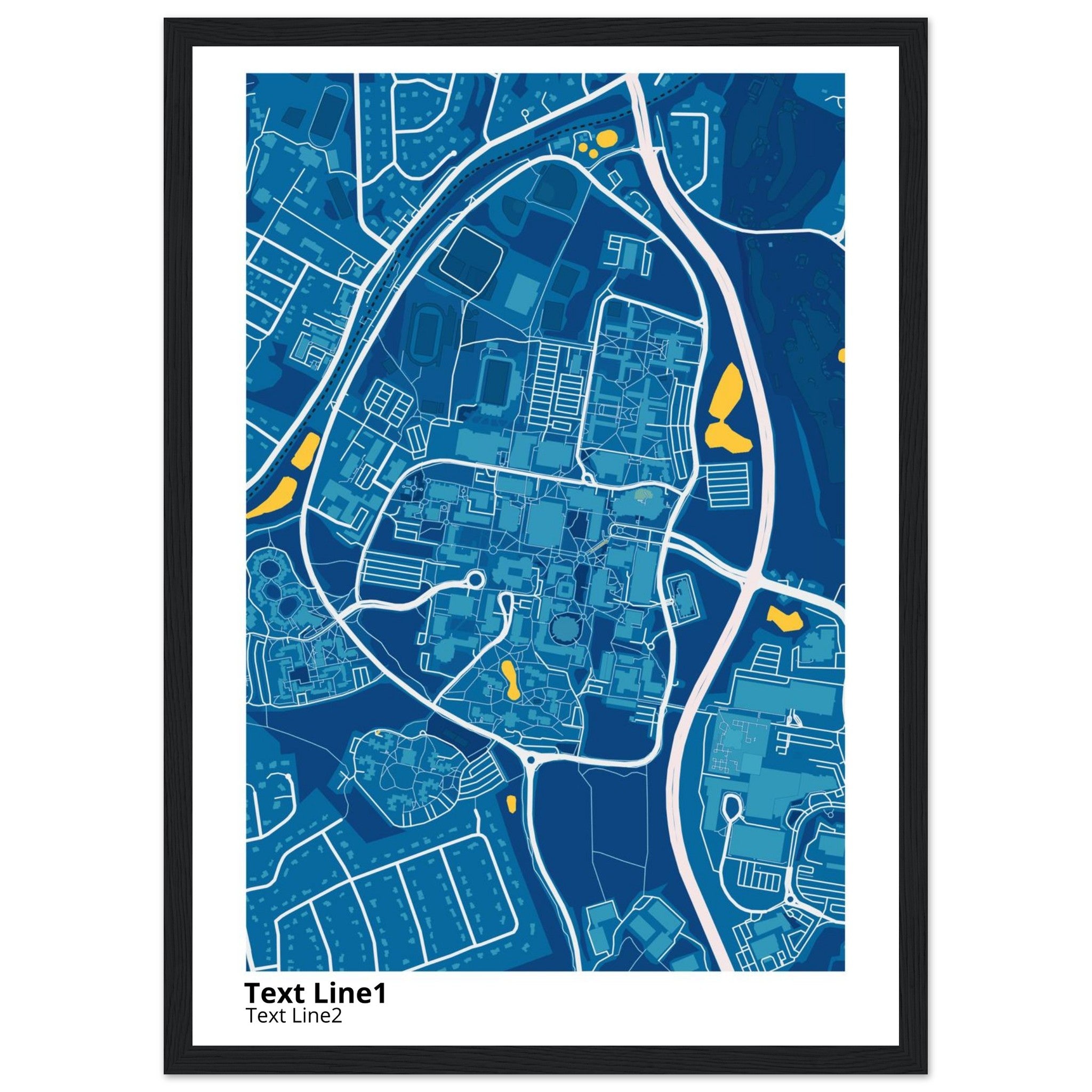 stony brook university campus map poster