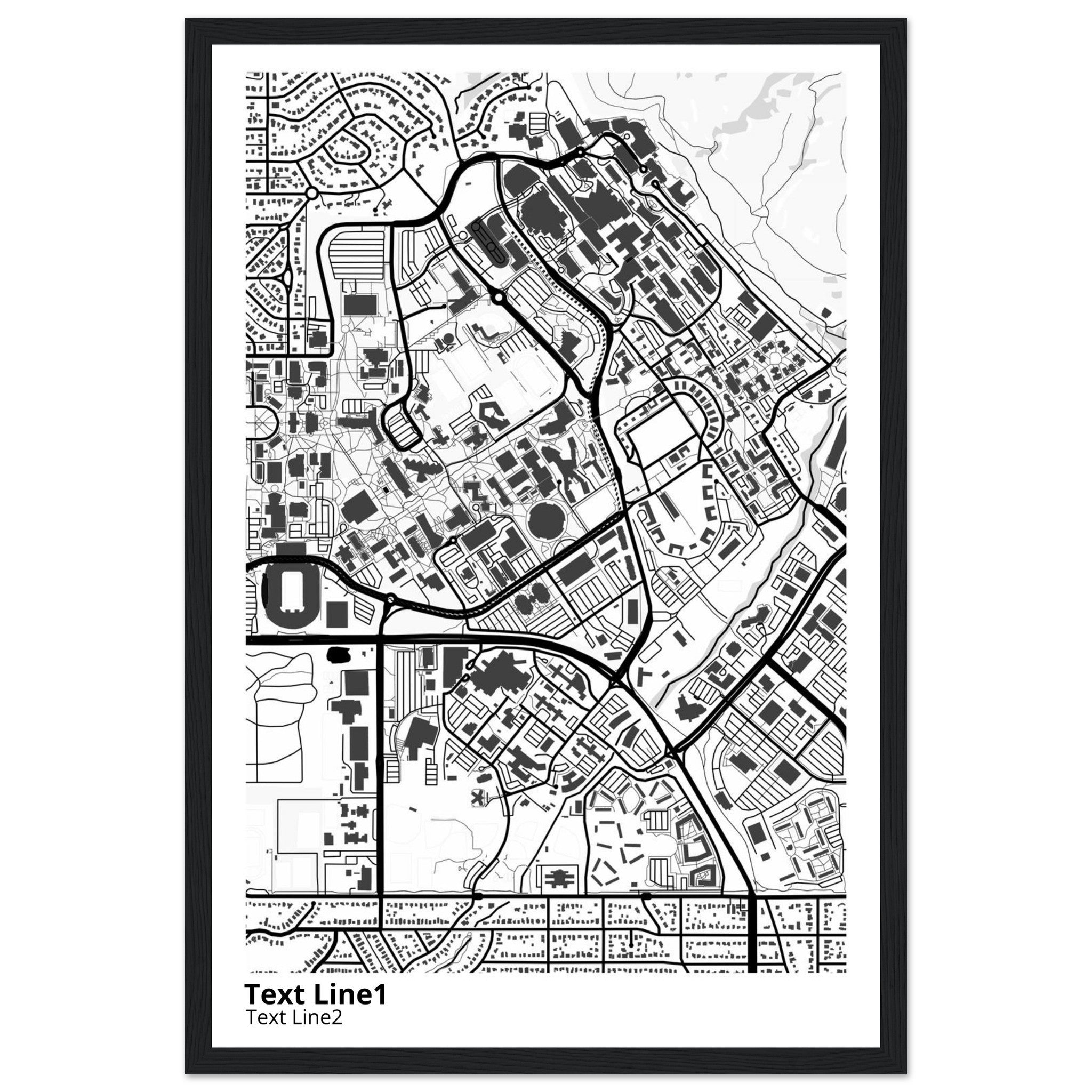 University of Utah Campus Map Poster | Graduation Gift - Ink And Atlas