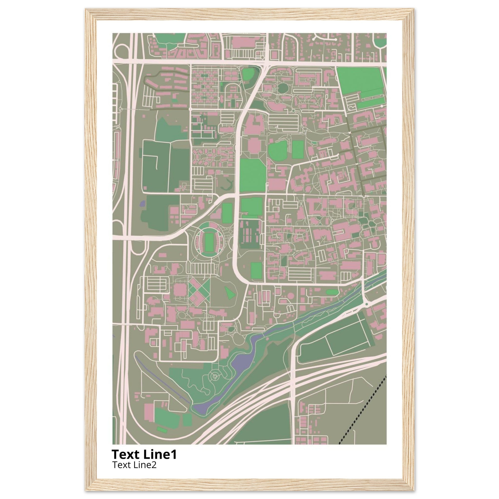 university of california davis campus map poster