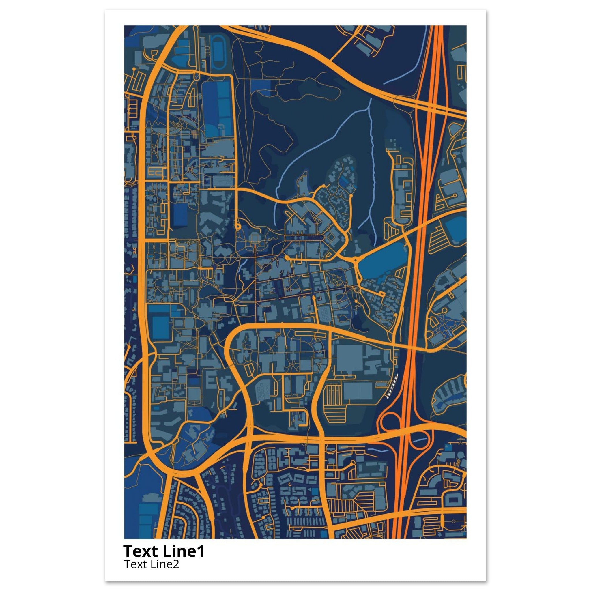 university of california san diego campus map poster