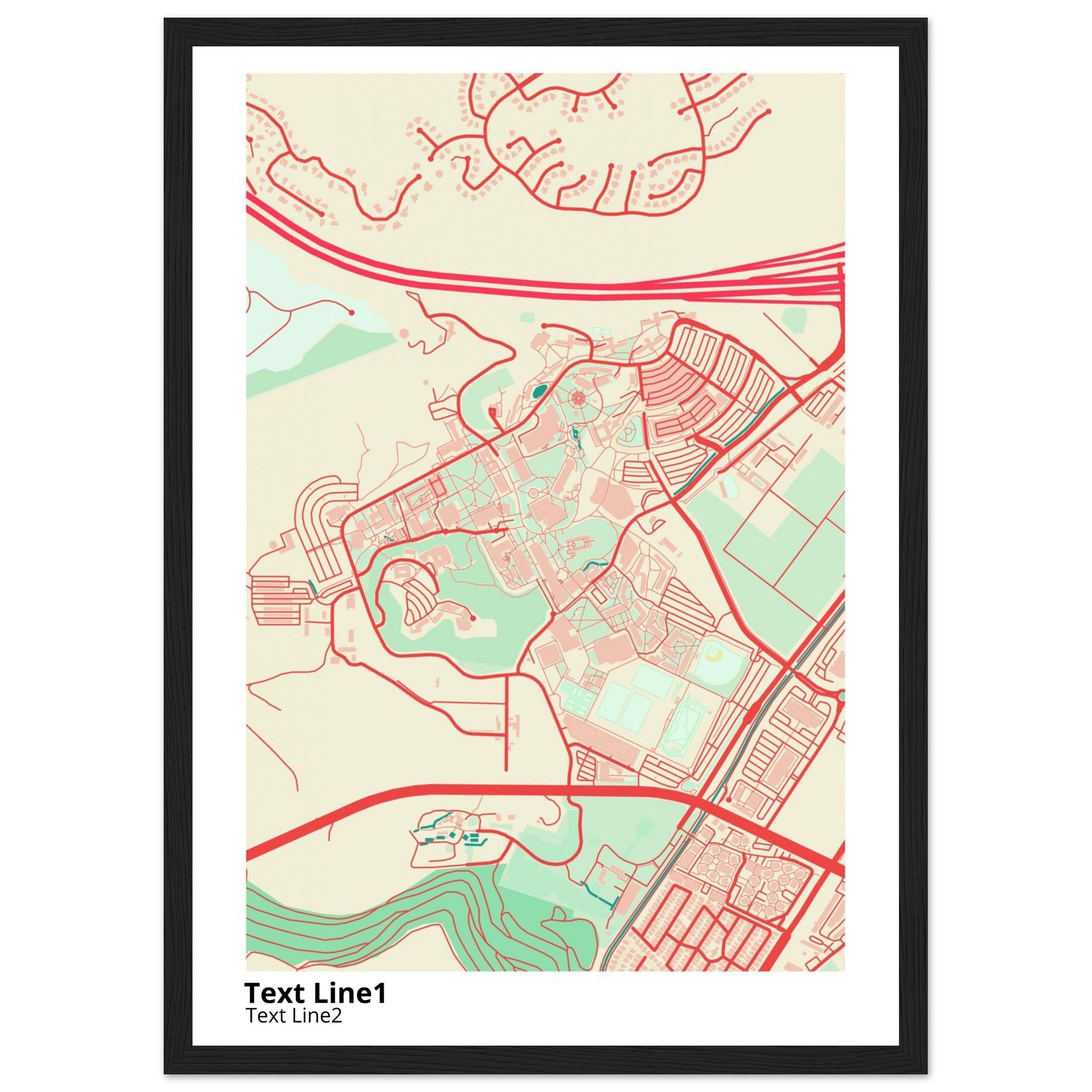 california state polytechnic university campus map poster