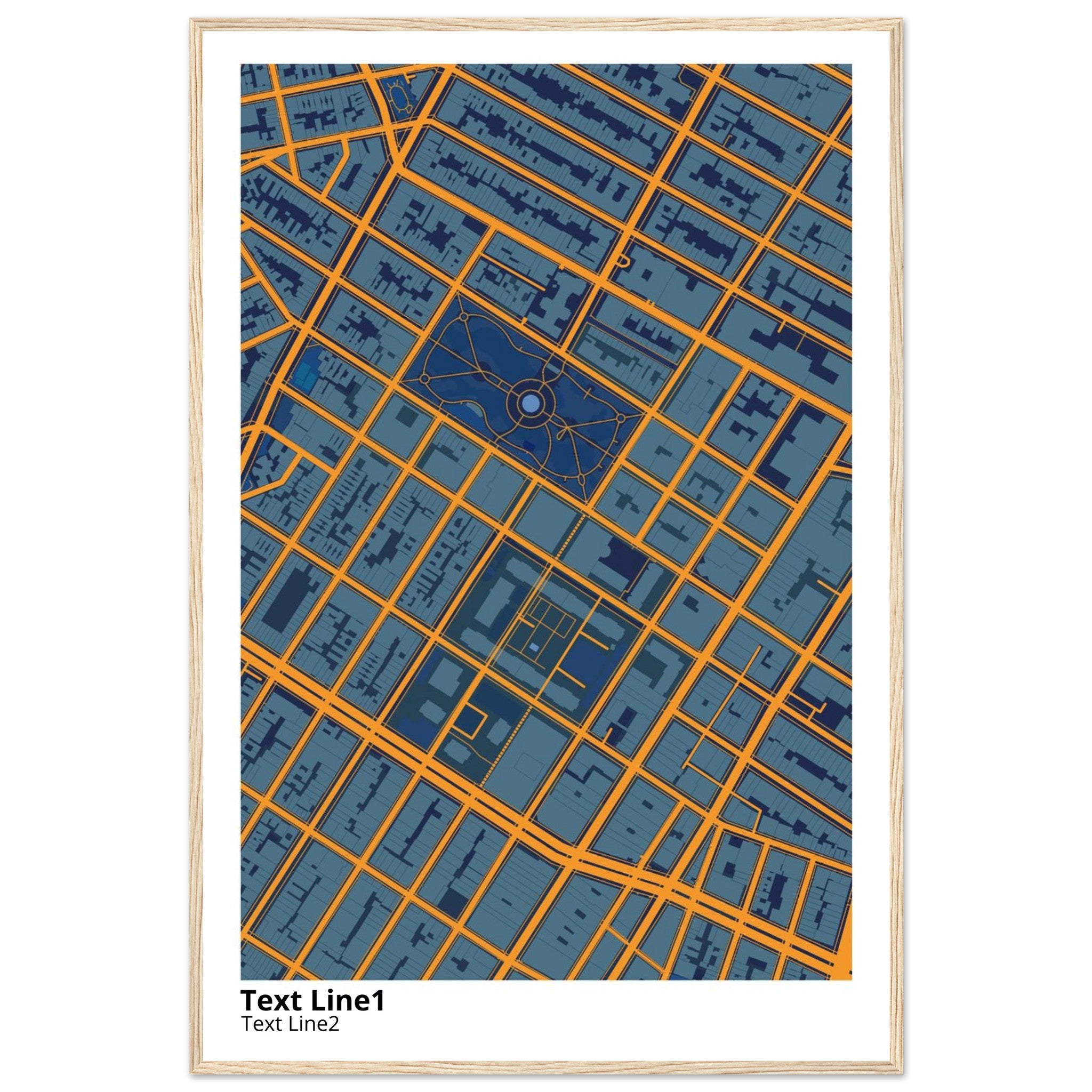 new york university campus map poster