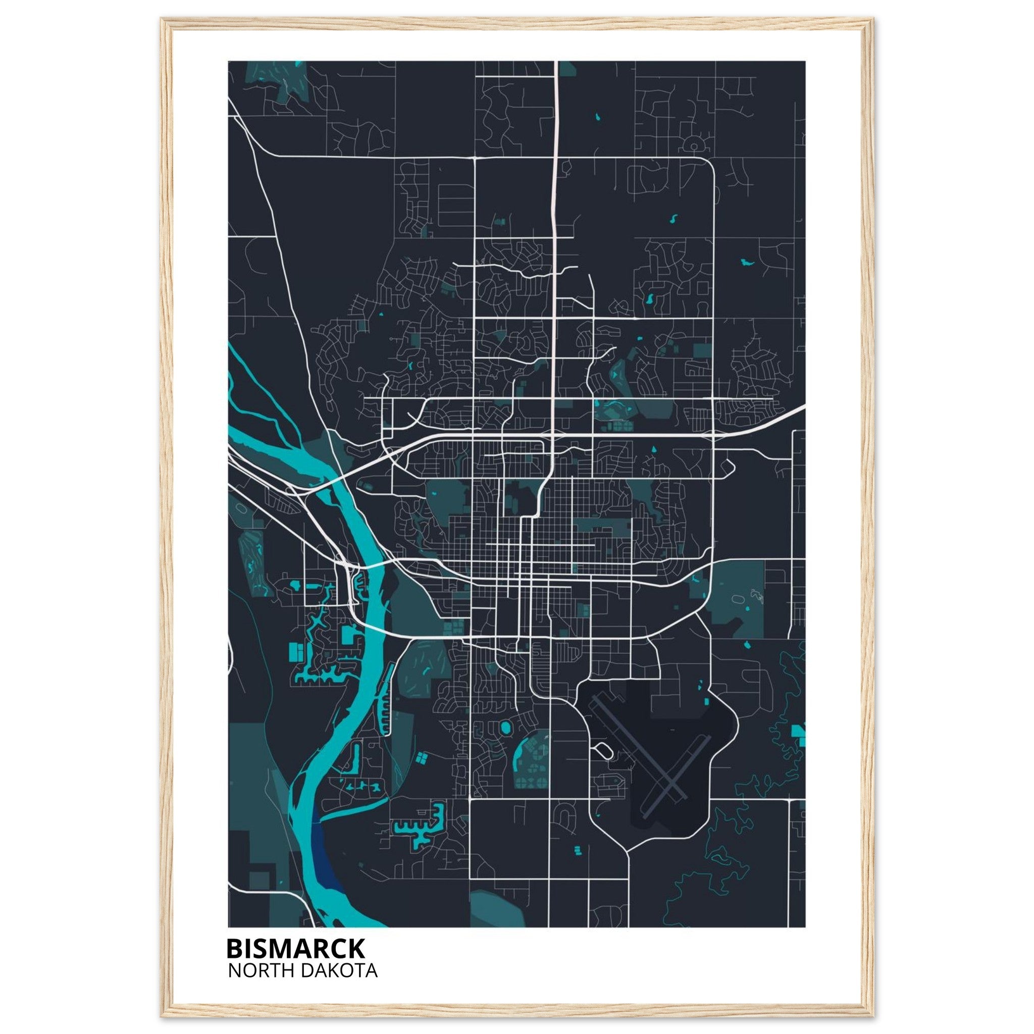 bismark map poster print