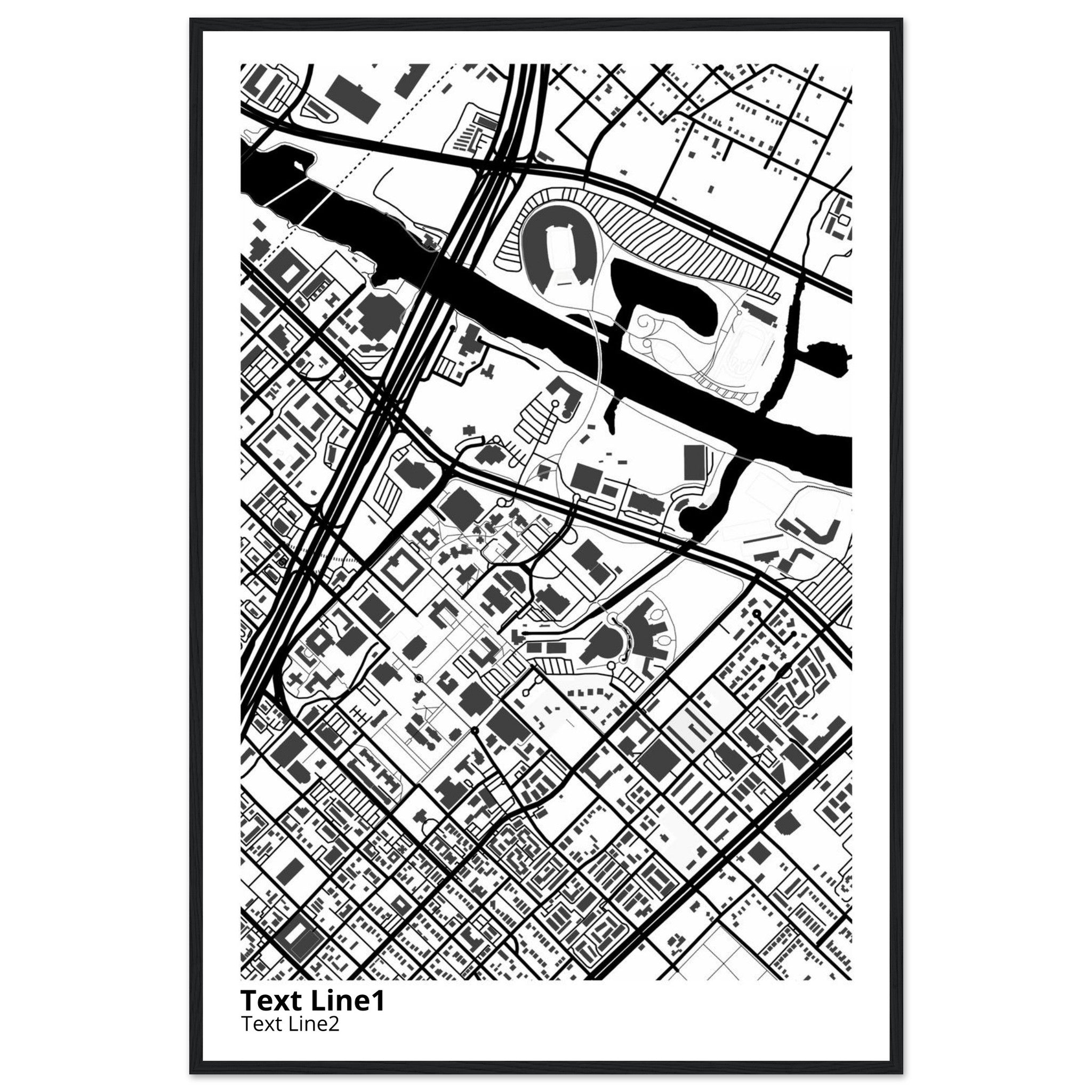 Baylor University Texas Campus Map Poster | Graduation Gift - Ink And Atlas