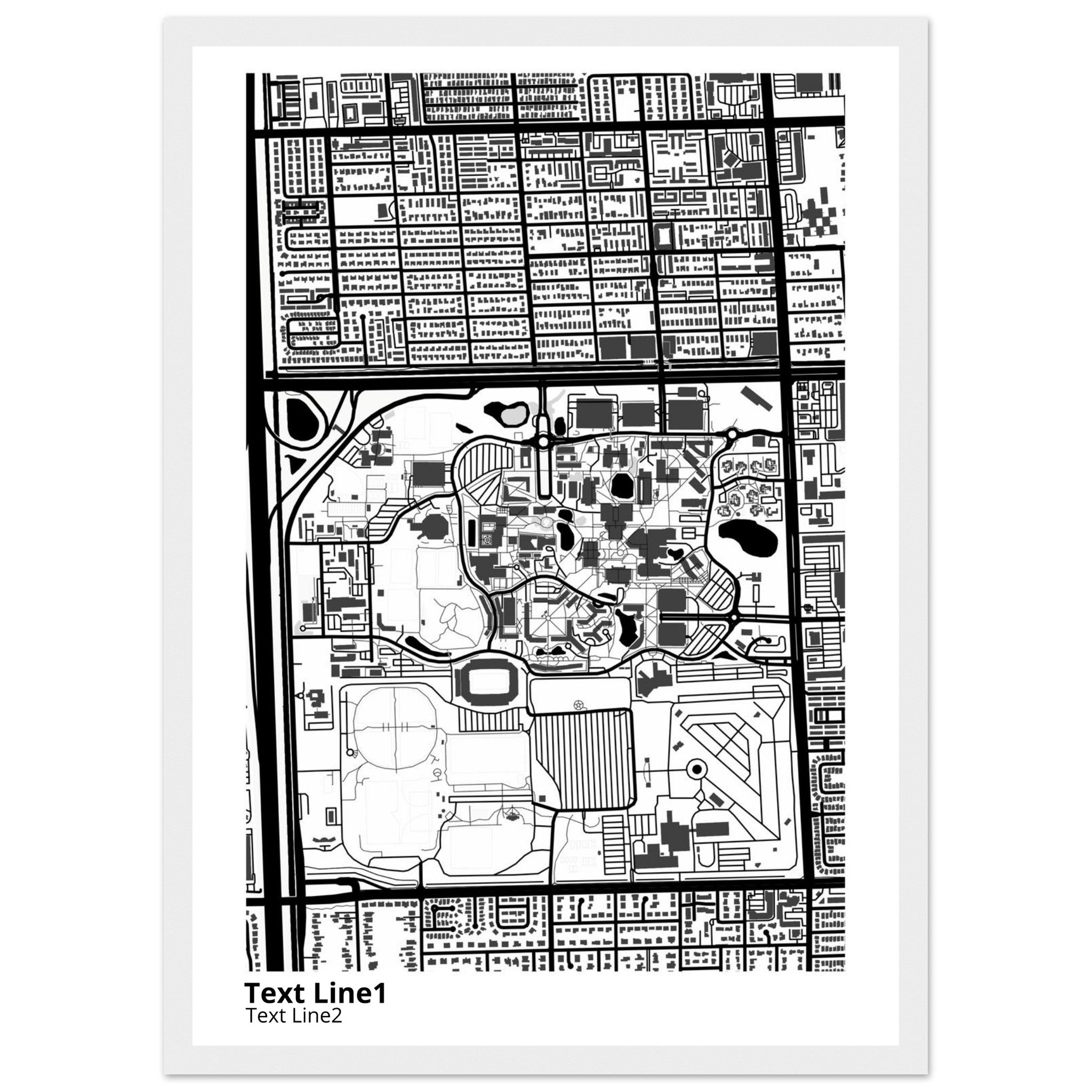 florida international university campus map poster