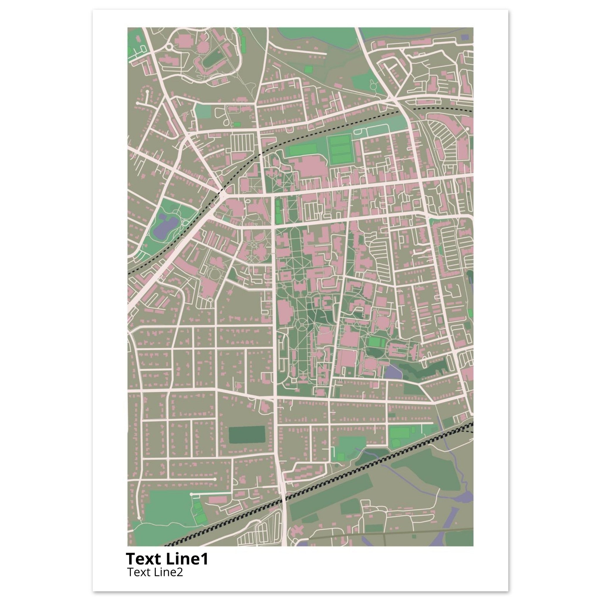 university of delaware campus map poster