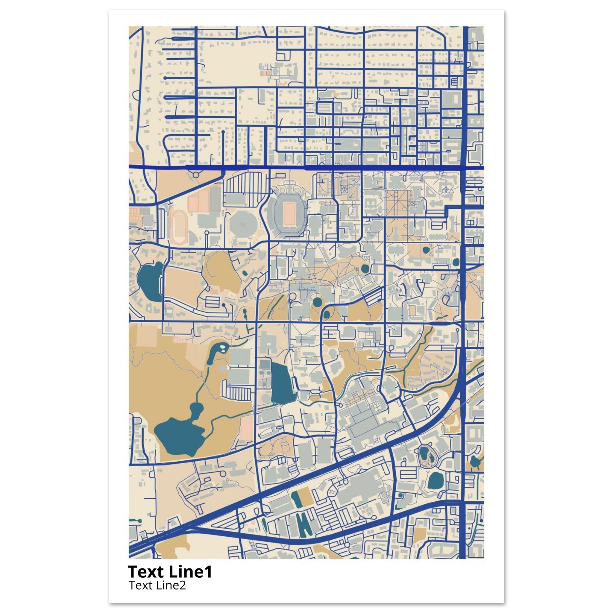 university of florida campus map poster