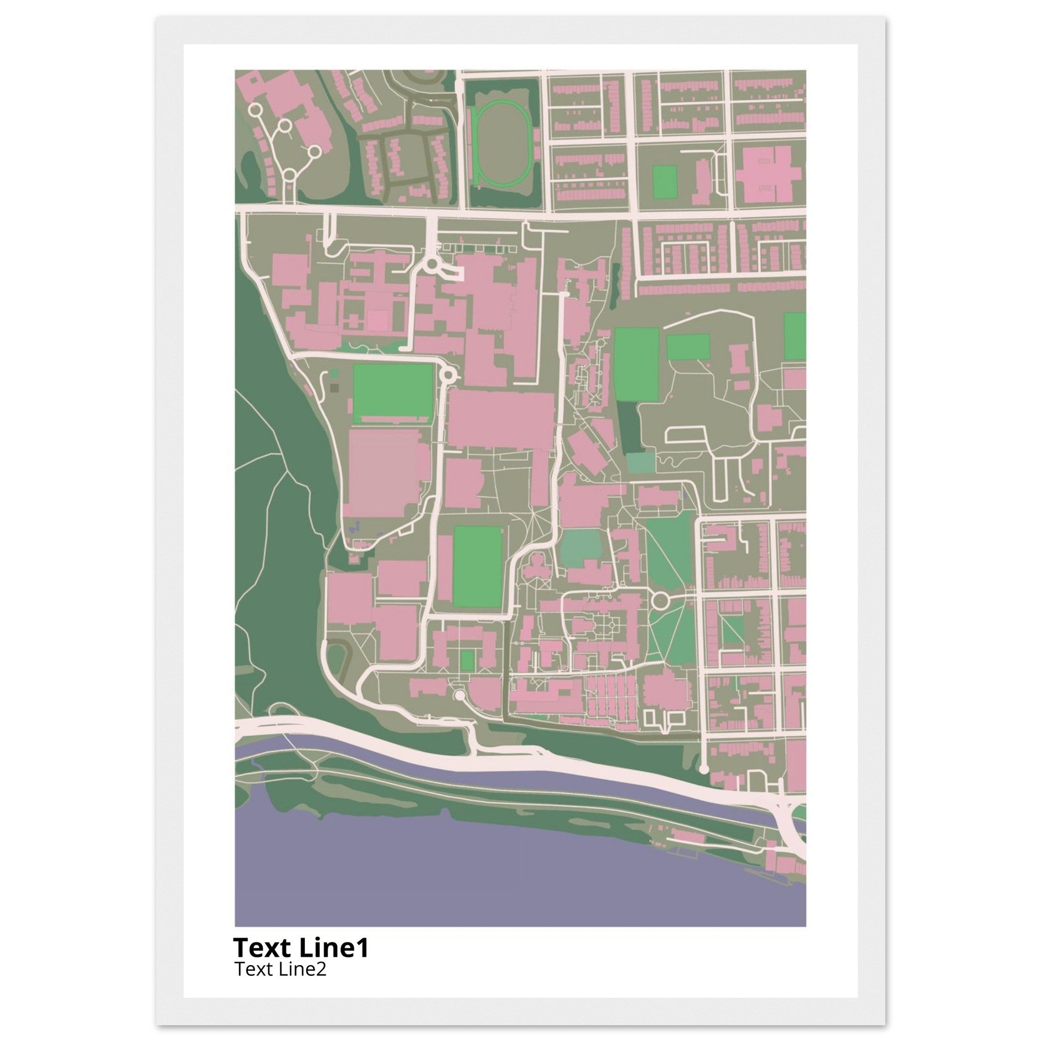 georgetown university campus map poster