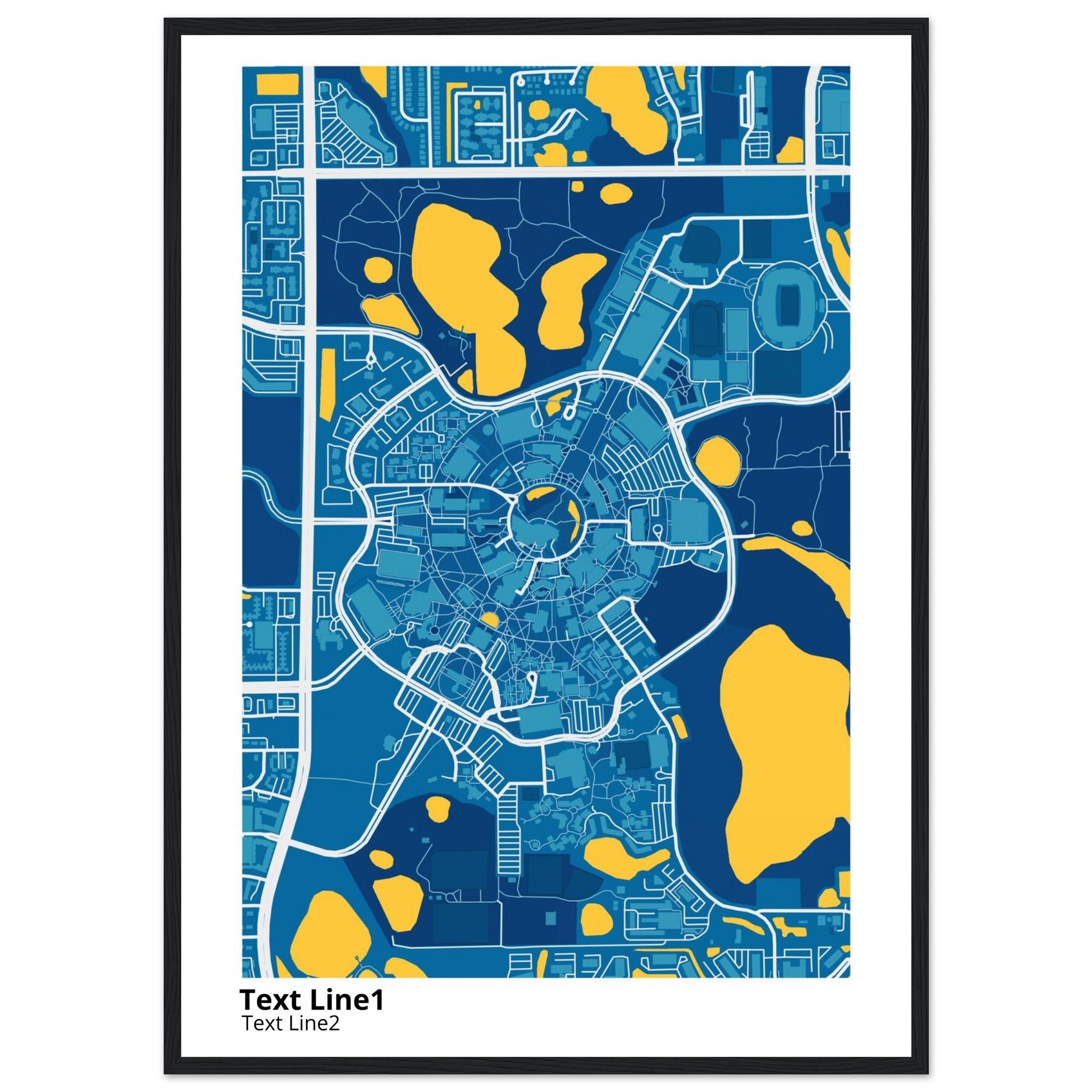 university of central florida campus map poster