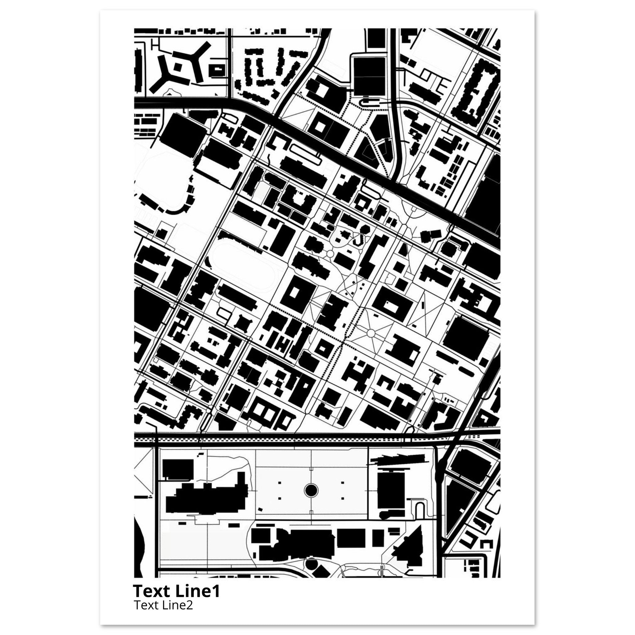 university of southern california campus map poster