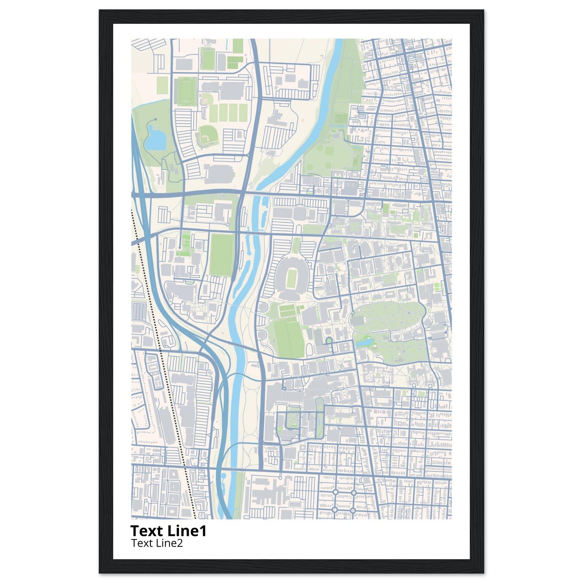Ohio State University (Main Site) Campus Map Poster | Graduation Gift - Ink And Atlas