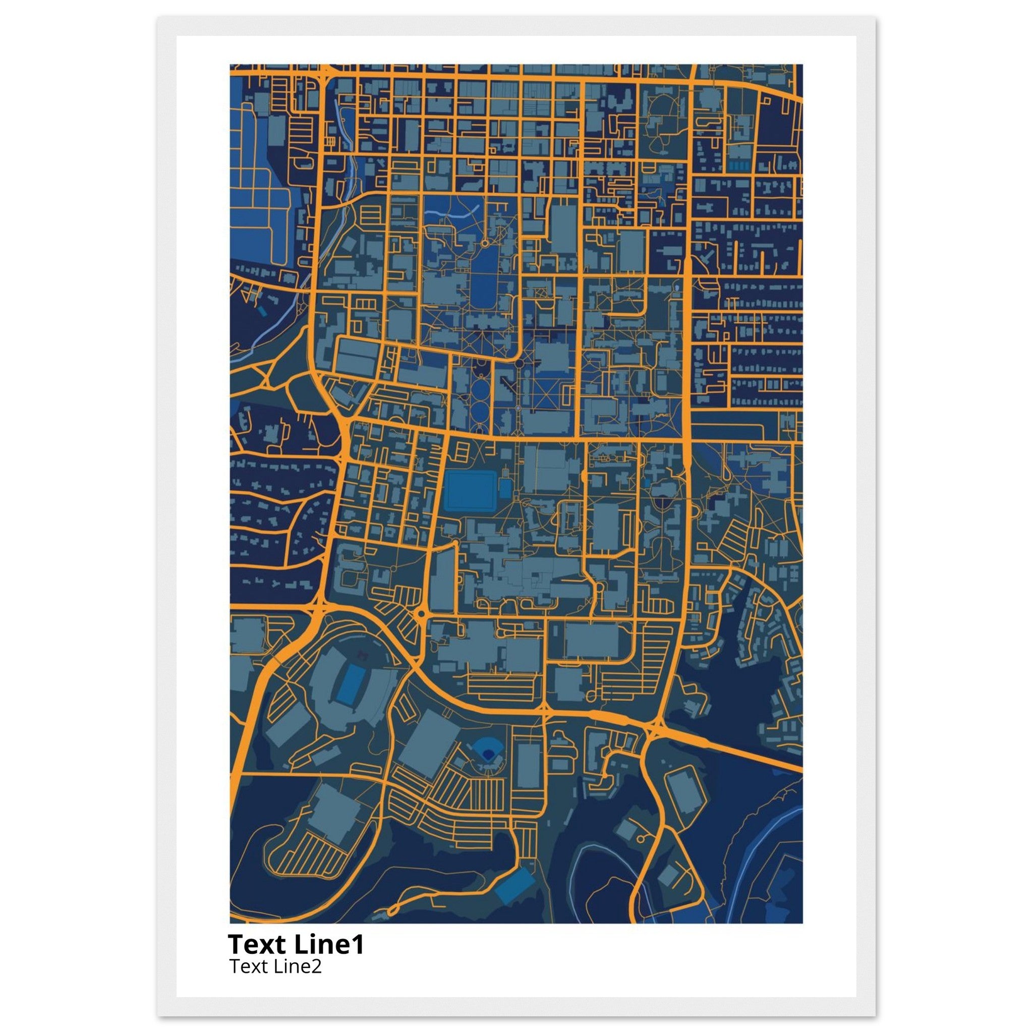 university of missouri columbia campus map poster