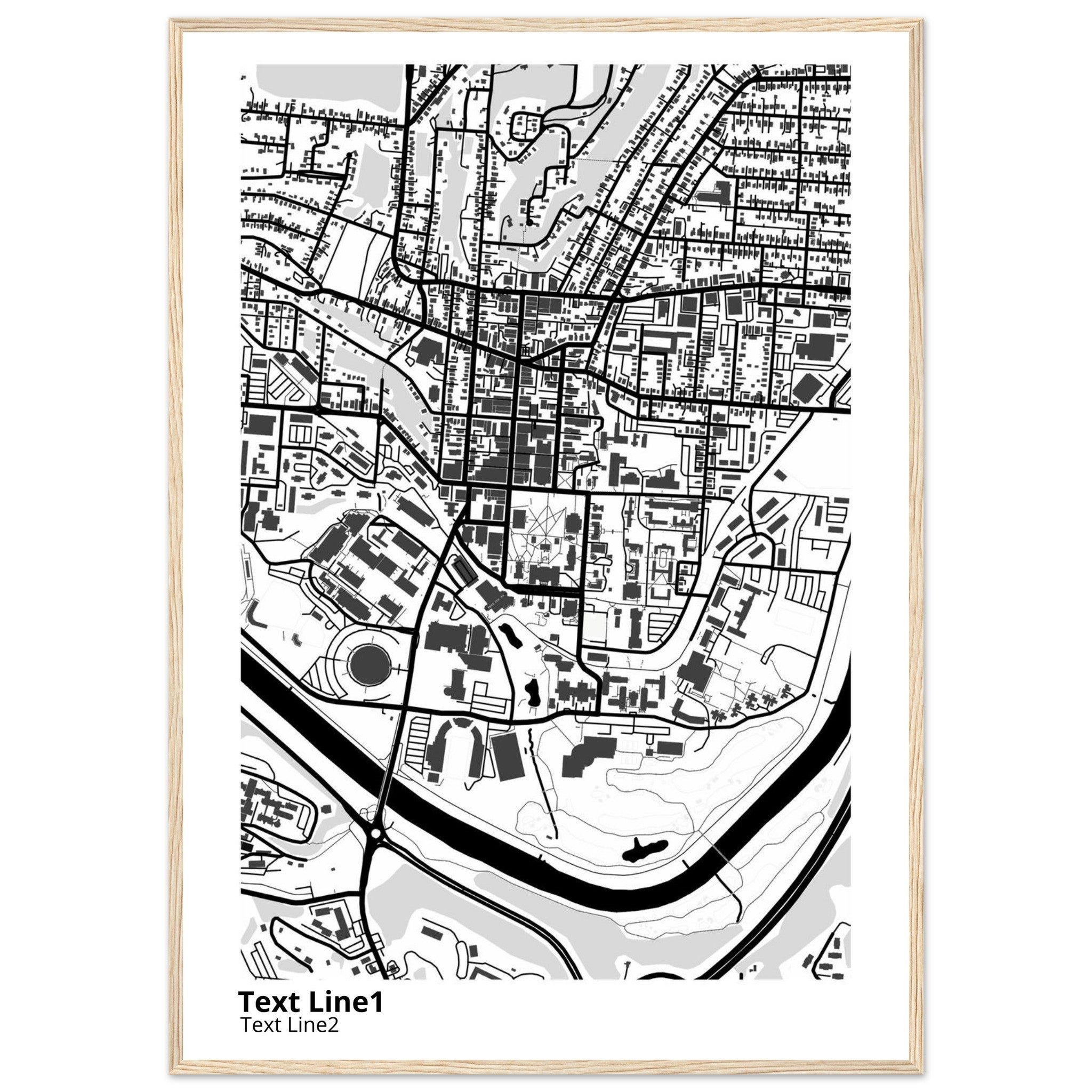 Ohio University (Main Campus) Campus Map Poster | Graduation Gift - Ink And Atlas