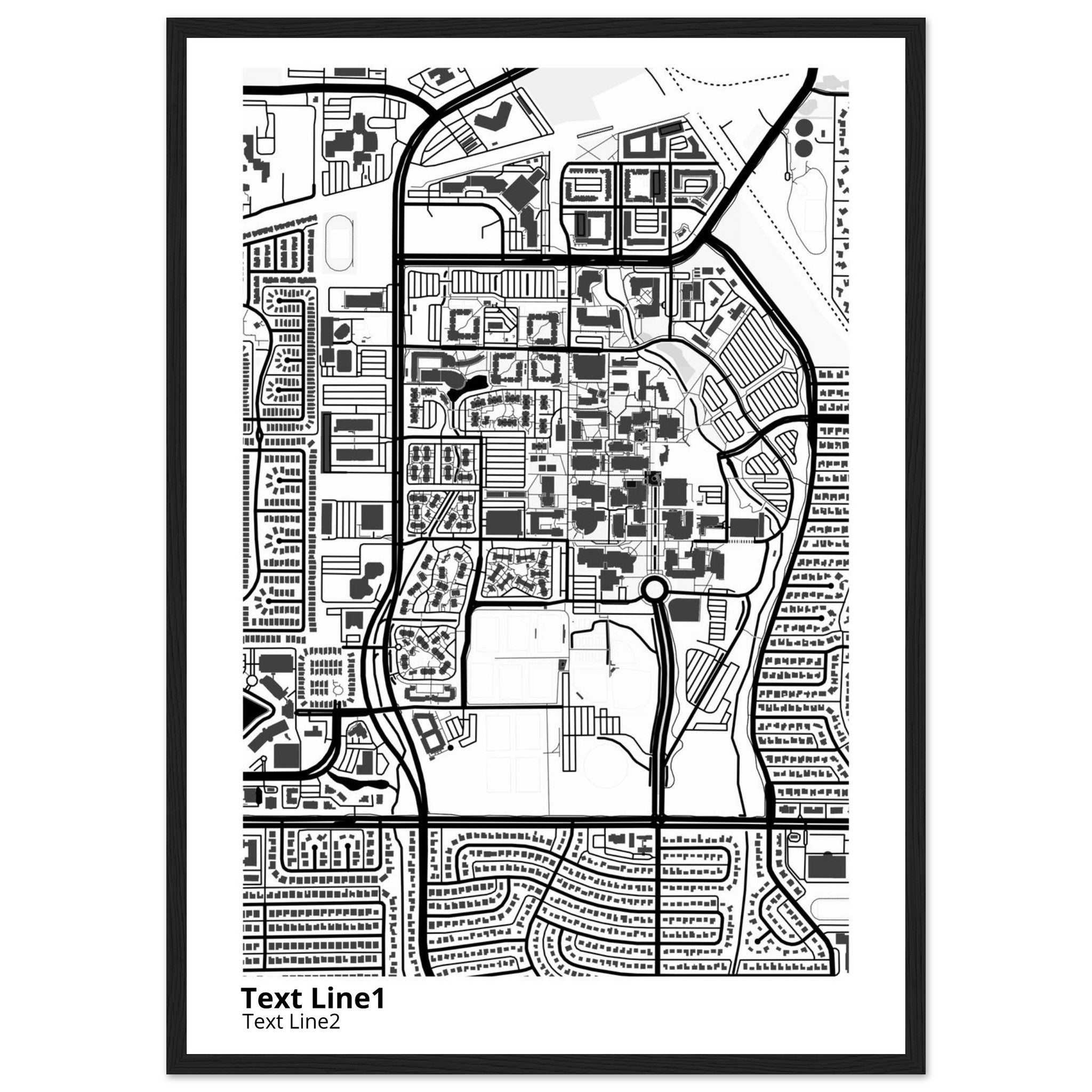 The University of Texas at Dallas Campus Map Poster | Graduation Gift - Ink And Atlas