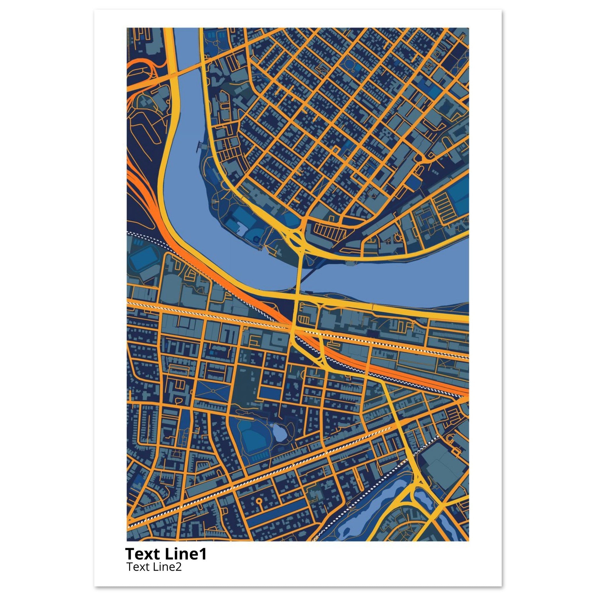 boston university campus map poster