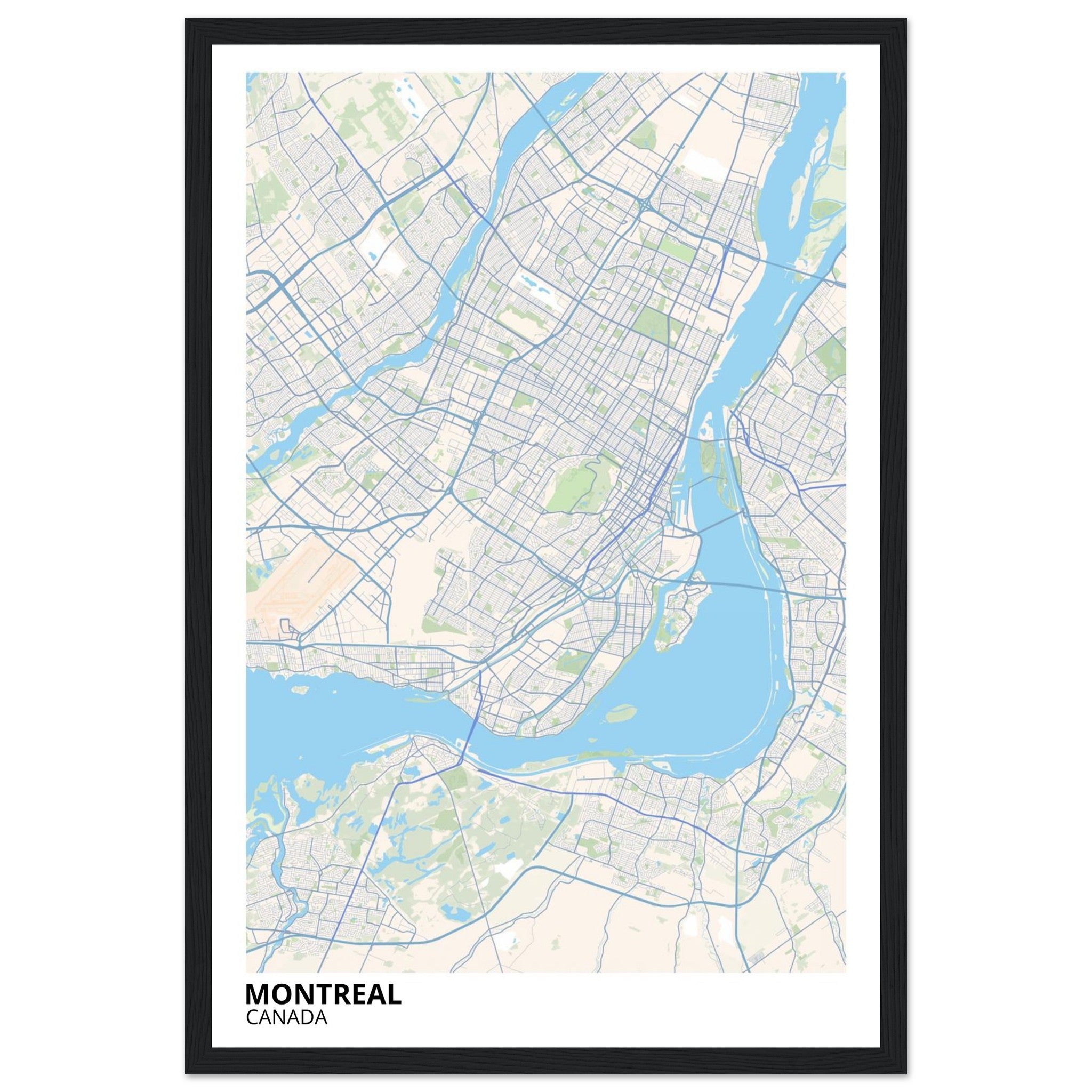Montreal Canada City Map Poster | Custom Map Art Print - Ink And Atlas