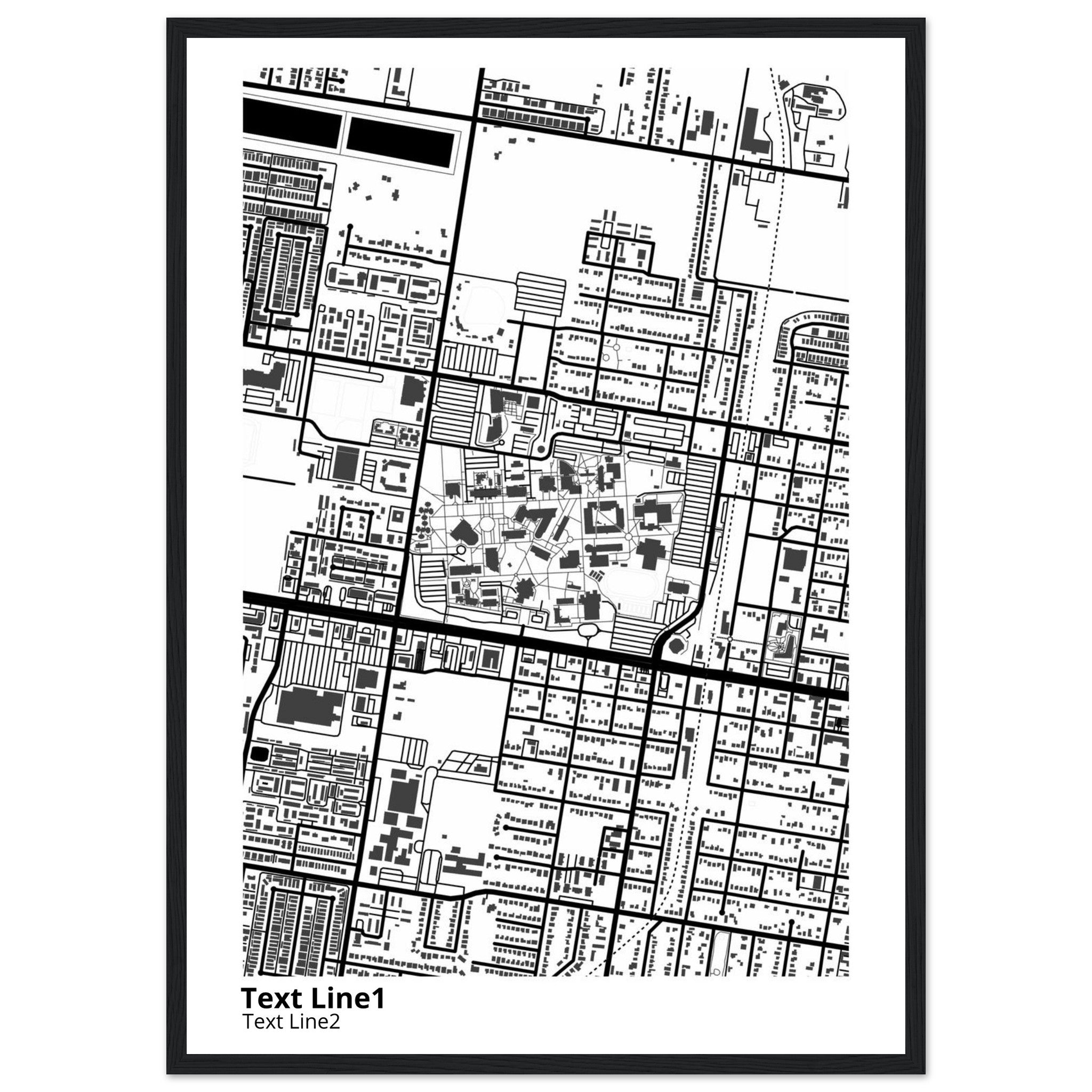 University of Texas Rio Grande Valley Campus Map Poster | Alumni Gift - Ink And Atlas