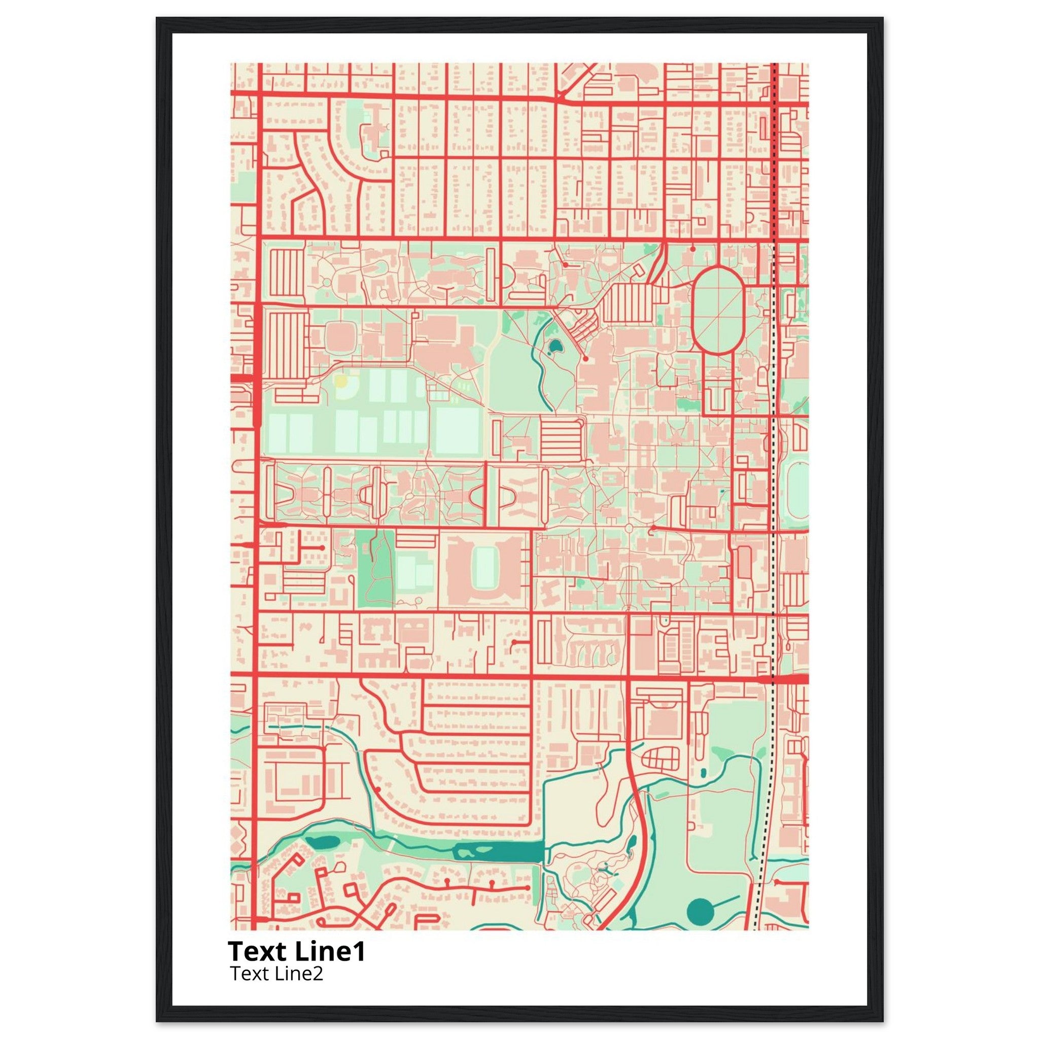 colorado state university fort collins campus map poster