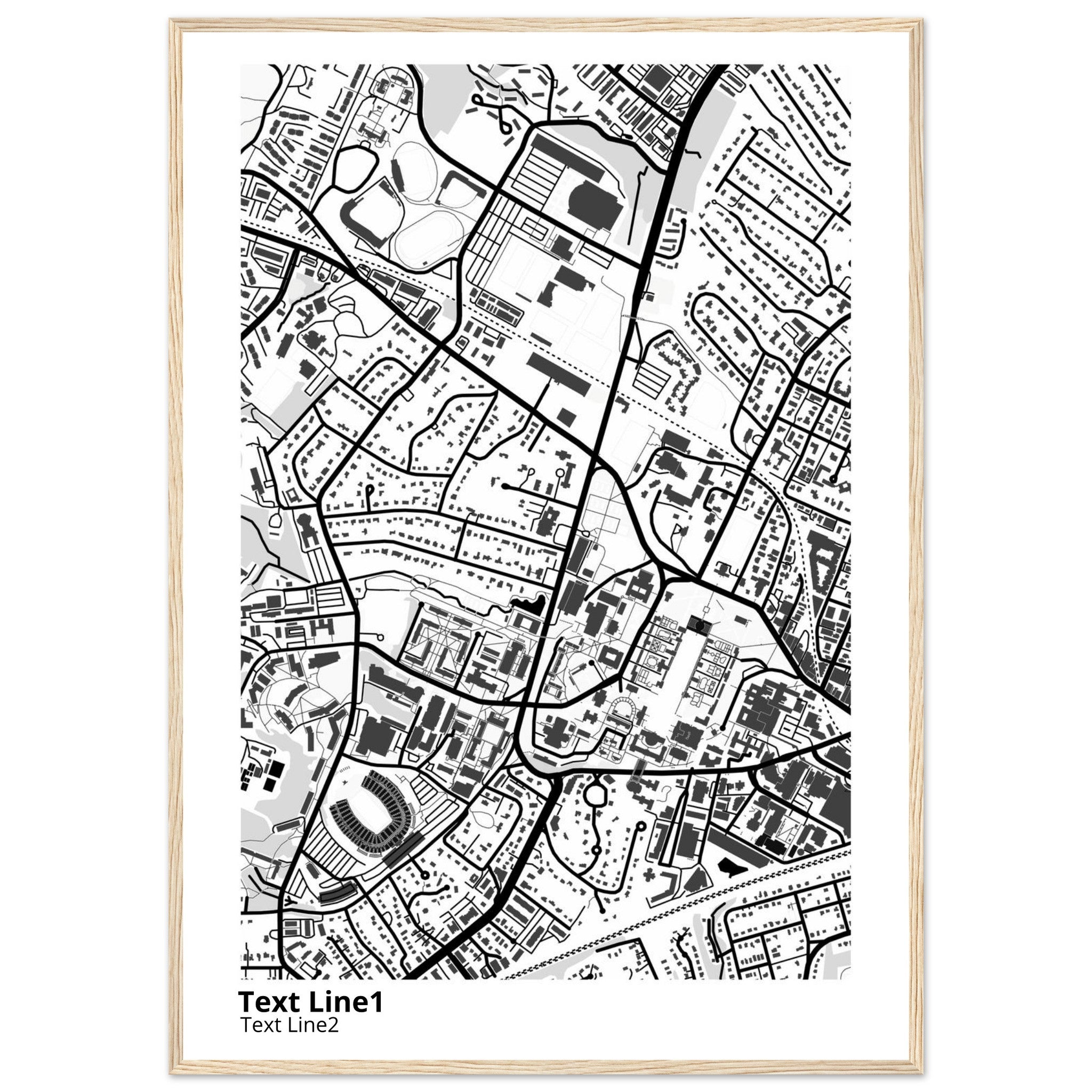 University of Virginia (Main Site) Campus Map Poster | Graduation Gift - Ink And Atlas